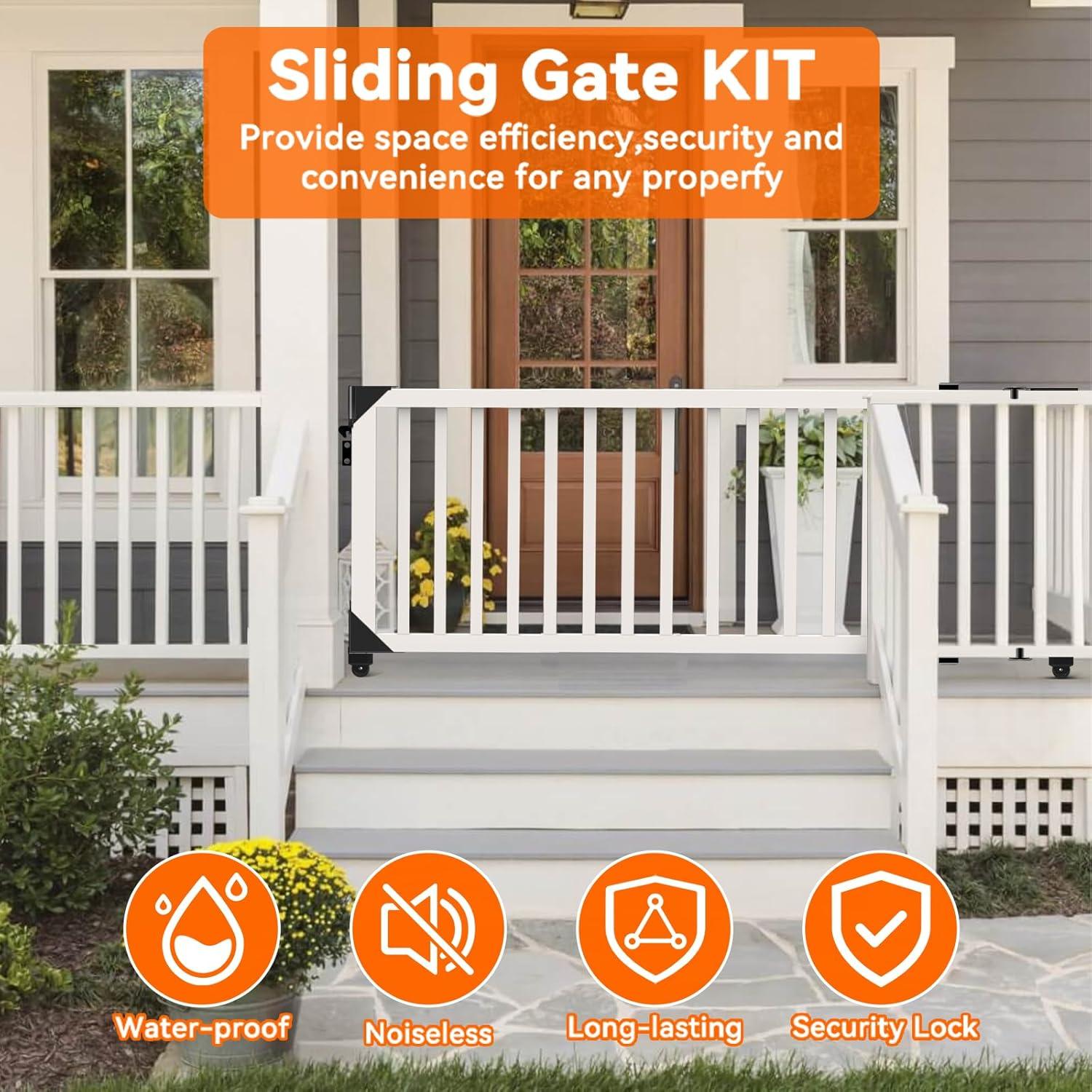 Kit de Hardware para Puerta Deslizante Hoeine - Acero Negro