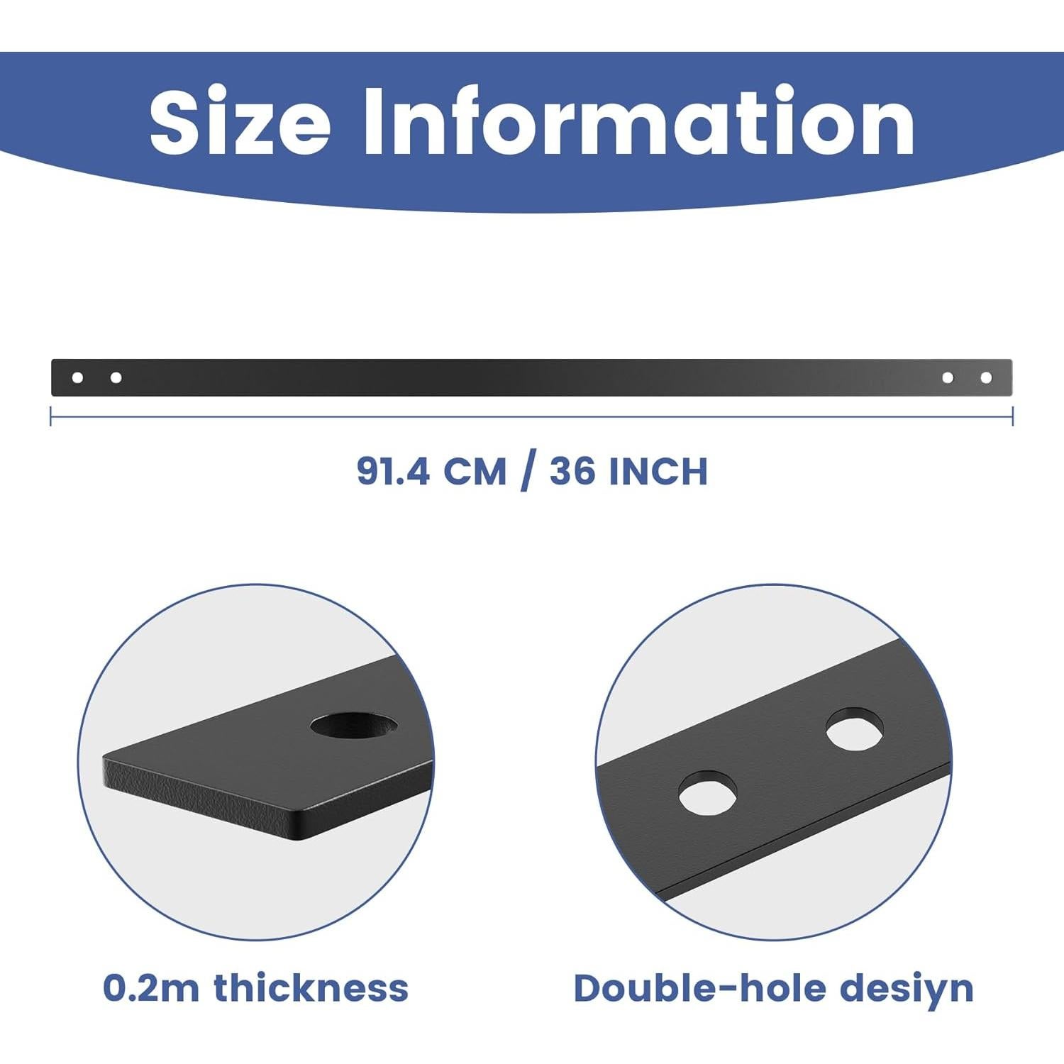 Kit de Barandilla de Metal Negro EEURAO 91.44cm para Deck