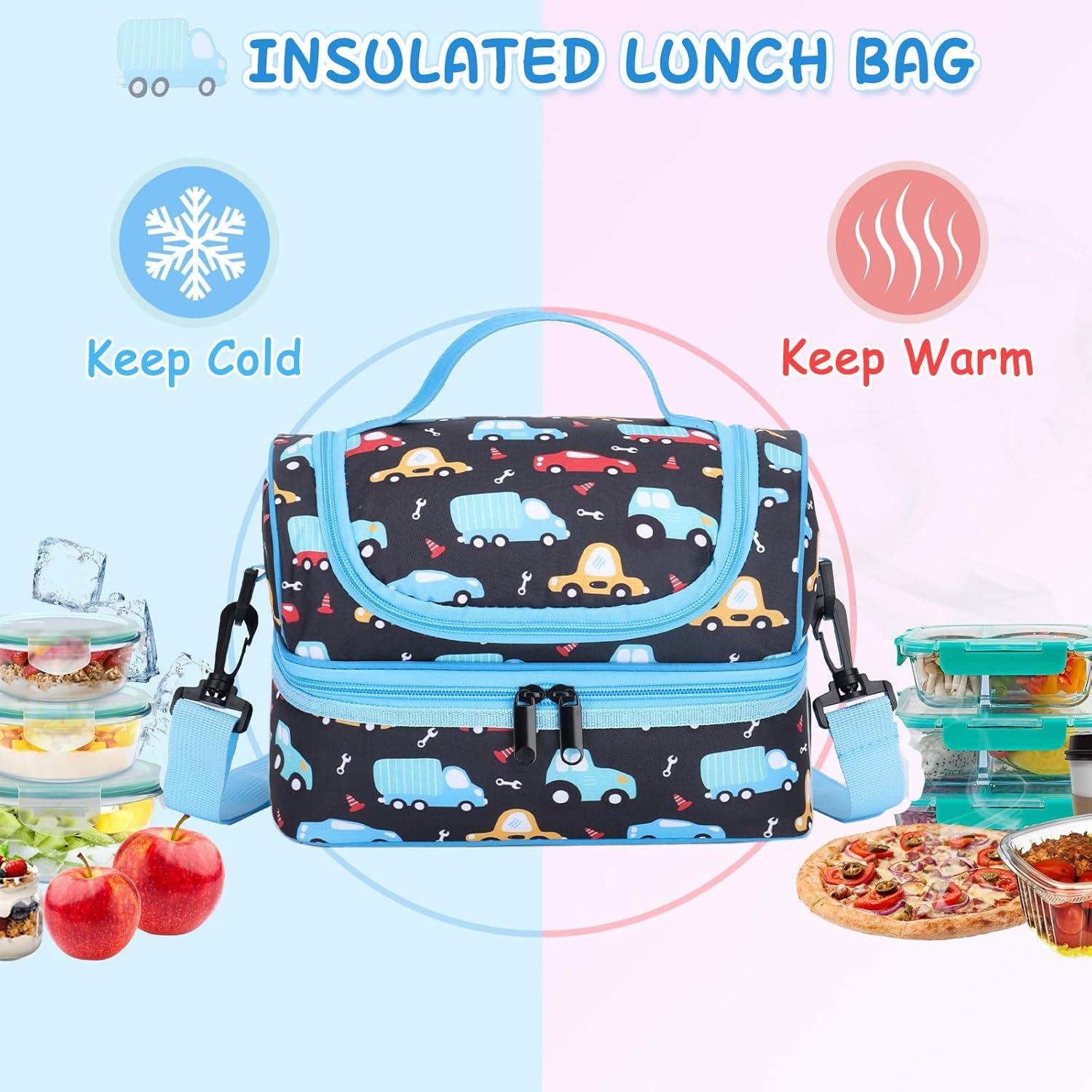 Bolsa de Almuerzo Kasqo 6.5L Térmica Doble Compartimento Niños