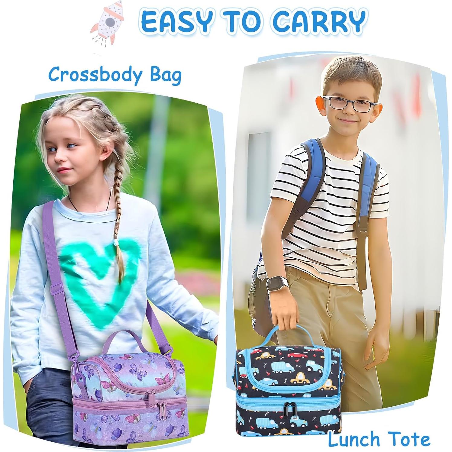 Bolsa de Almuerzo Kasqo 6.5L Térmica Doble Compartimento Niños