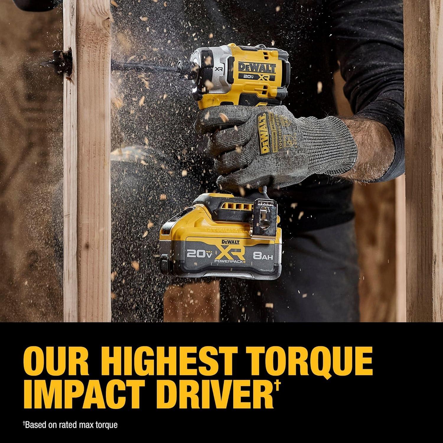Destornillador de Impacto Inalámbrico DEWALT 20V MAX 3 Velocidades