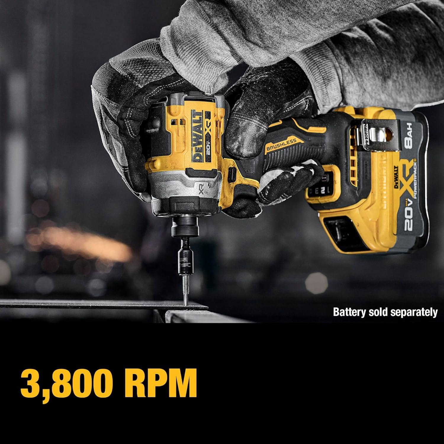 Destornillador de Impacto Inalámbrico DEWALT 20V MAX 3 Velocidades