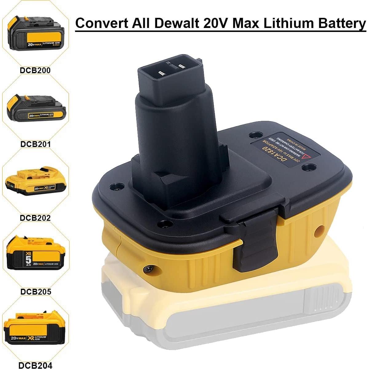 Adaptador DCA1820 Dewalt 18V a 20V - 2 Paquetes