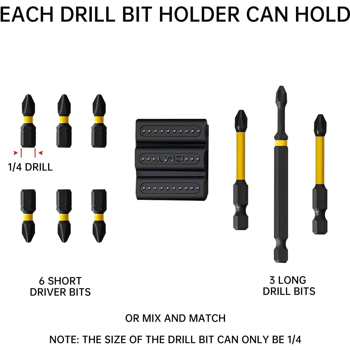 Soporte de Brocas para Taladro HAIHUANG - Paquete de 6 - Nylon