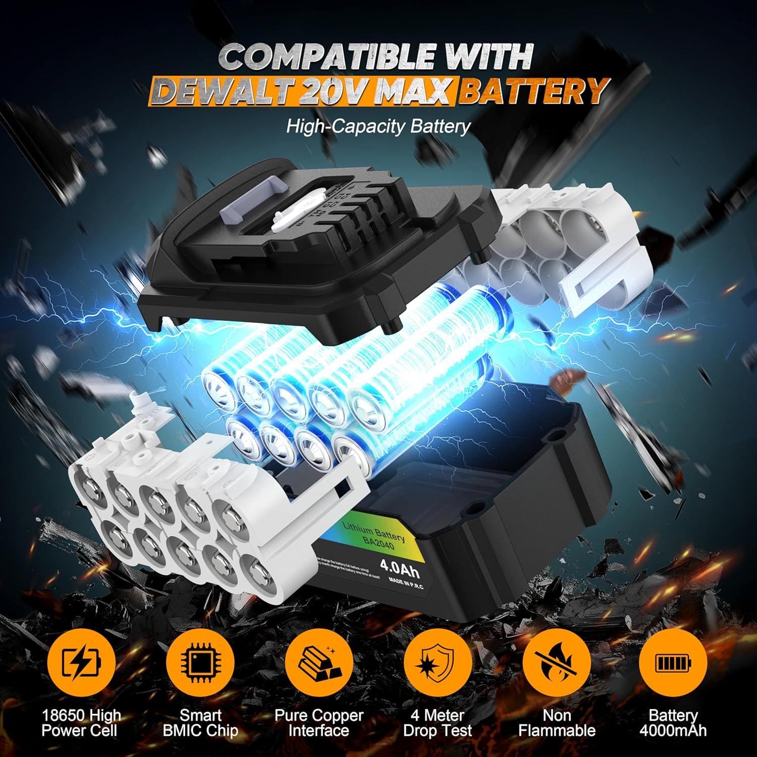 Amoladora Angular Inalámbrica OUBA 20V con 56 Accesorios