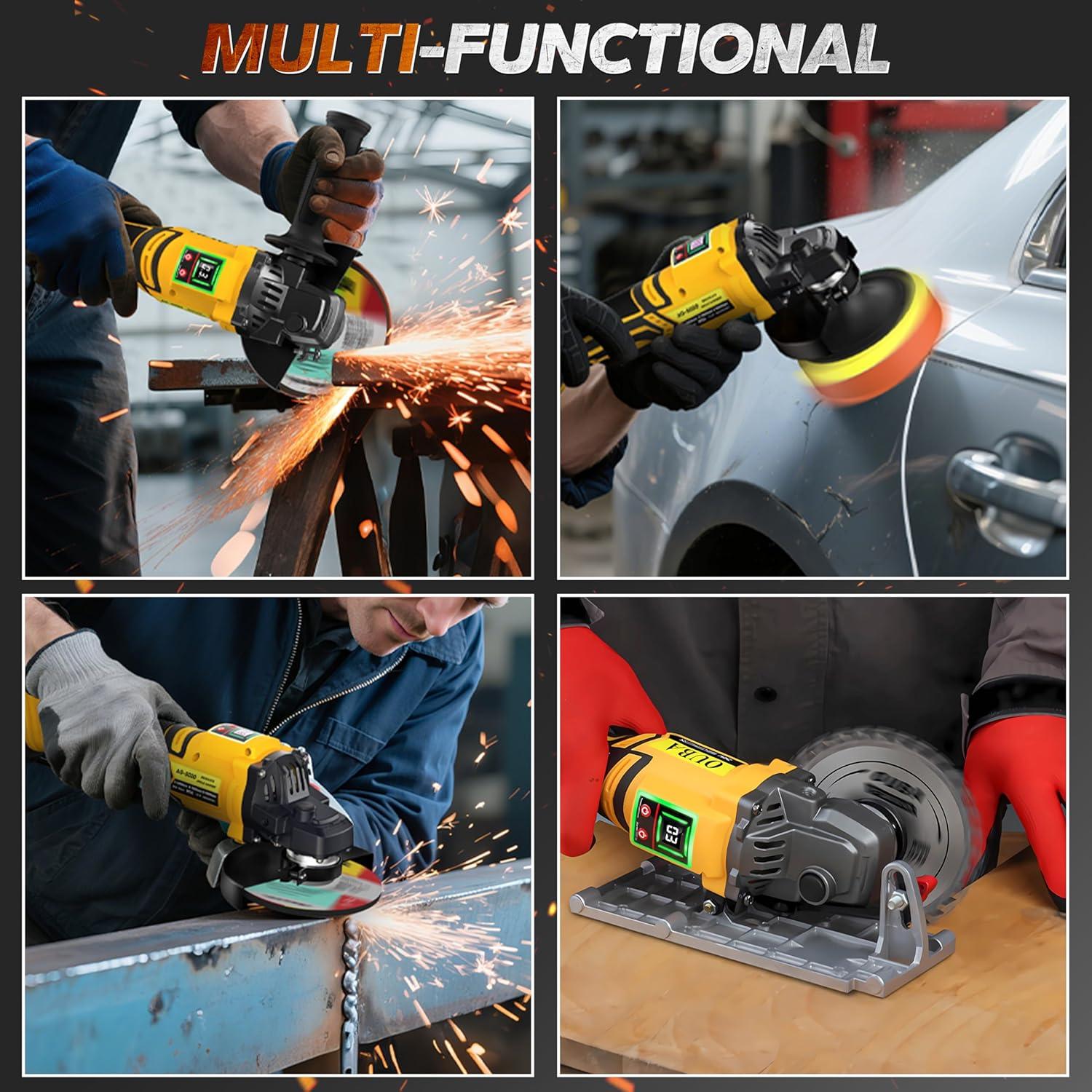 Amoladora Angular Inalámbrica OUBA 20V con 56 Accesorios