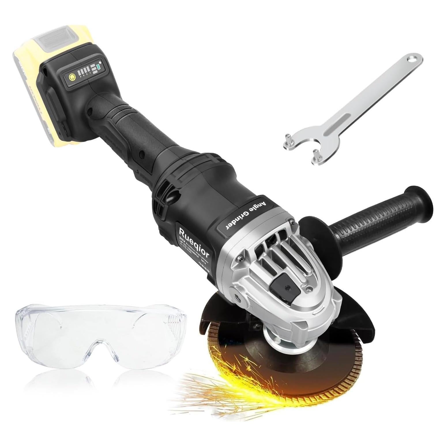 Amoladora Angular Inalámbrica Rueqior 20V MAX 10000 RPM 4.5"