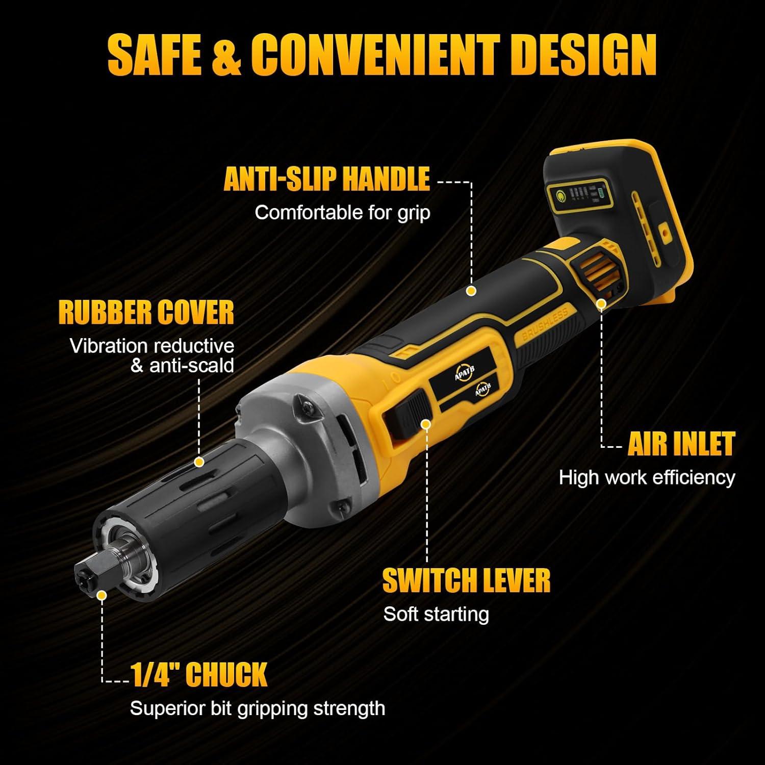 Amoladora de Die Inalámbrica APATB 20V 11000 RPM Sin Batería