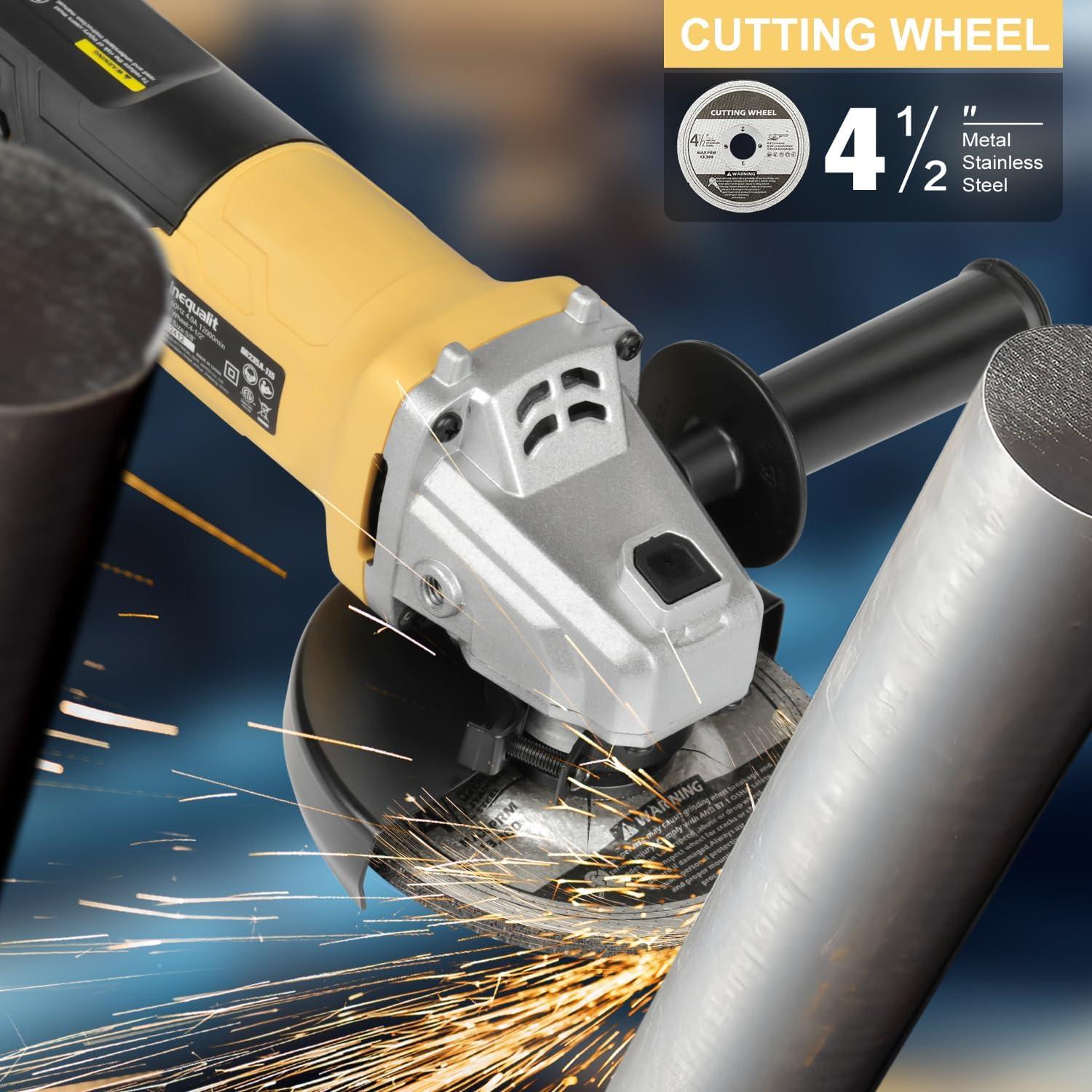 Amoladora Angular Inequalit 750W 12000RPM 4.5" con Accesorios