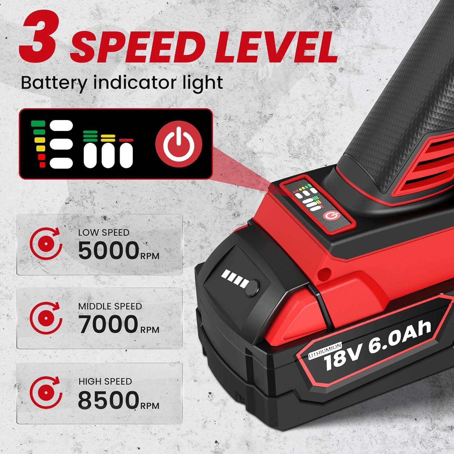 Amoladora Angular Inalámbrica Byczone 4-1/2" 8500 RPM