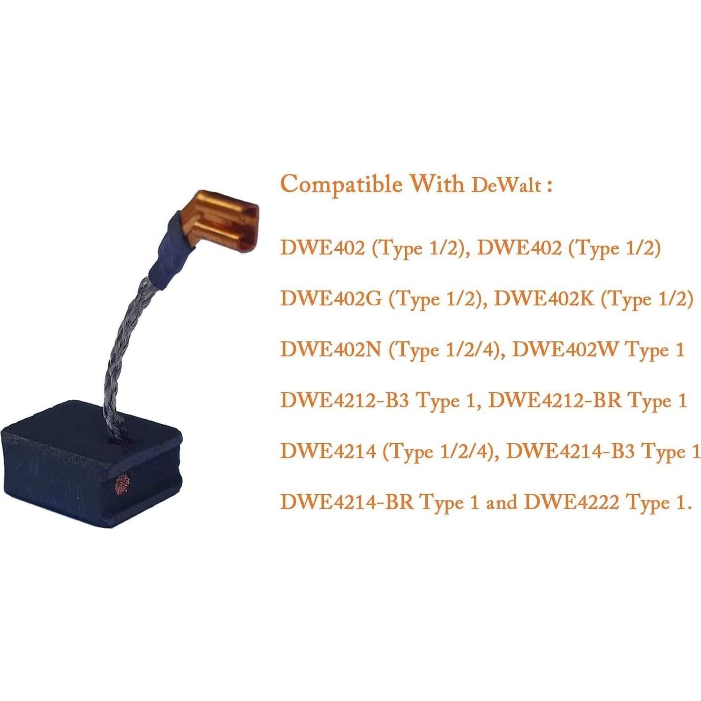 Cepillo de Motor de Carbono UFelice para DeWalt DWE402 - 2 Piezas