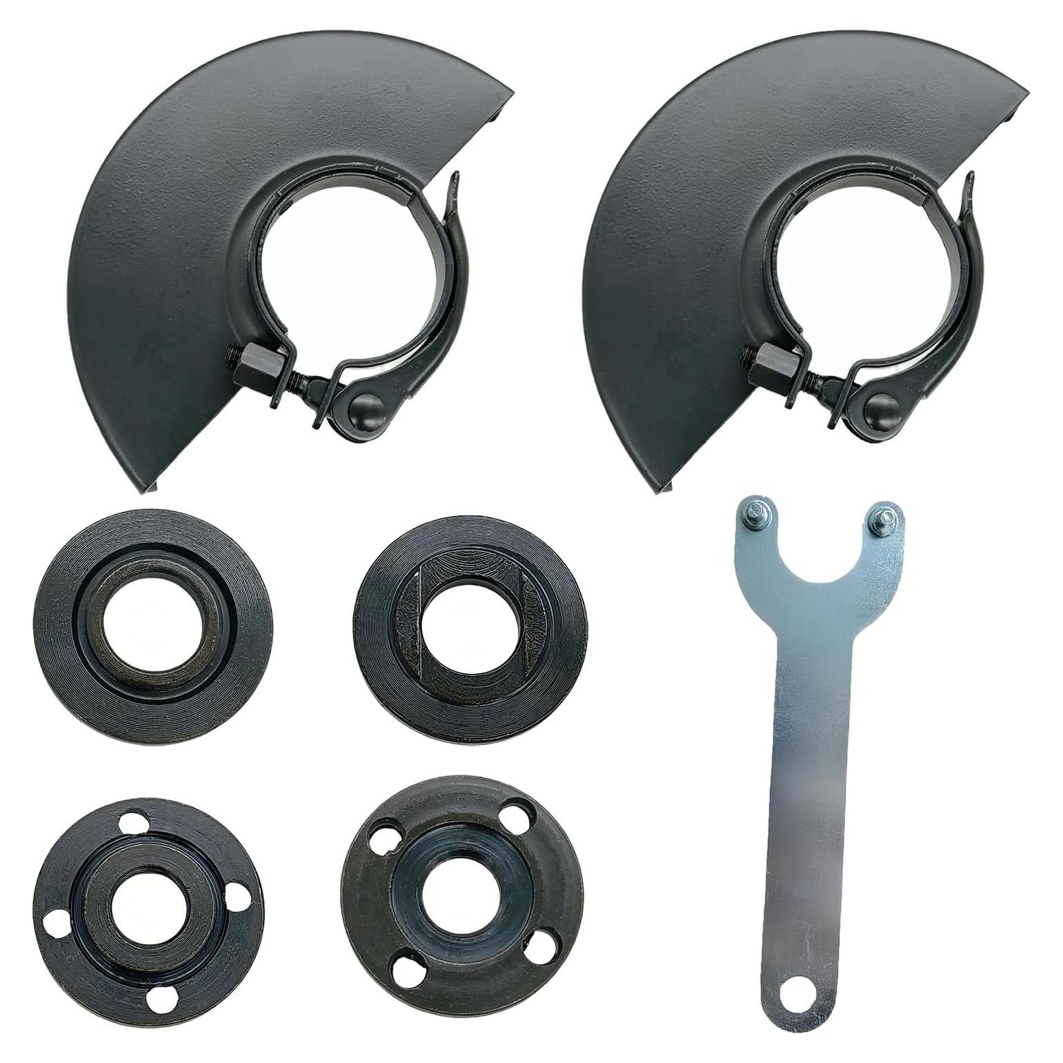 126686-3 4-1/2" 115mm 5” 125mm Angle Grinder Safety Guard Protector Flange Wrench Metal Lock Nut Replace for DEWALT BOSCH MAKITA XAG04T XAG04Z XAG09Z XAG11Z RYOBI METABO Angle Grinder