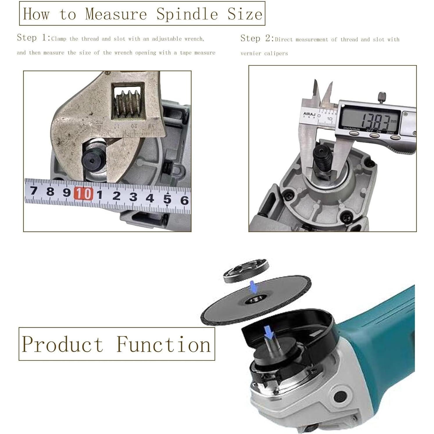 126686-3 4-1/2" 115mm 5” 125mm Angle Grinder Safety Guard Protector Flange Wrench Metal Lock Nut Replace for DEWALT BOSCH MAKITA XAG04T XAG04Z XAG09Z XAG11Z RYOBI METABO Angle Grinder