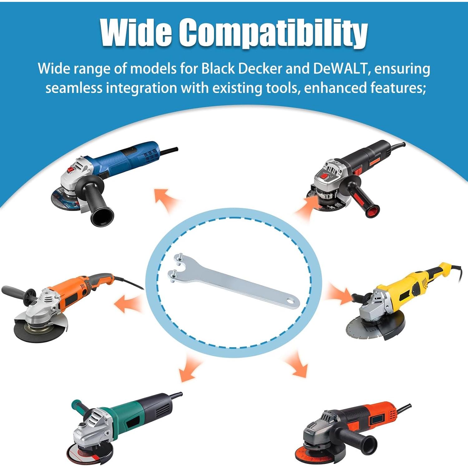 Llave de Amoladora UZJYIEYG 401680-00 para DeWALT y Black Decker