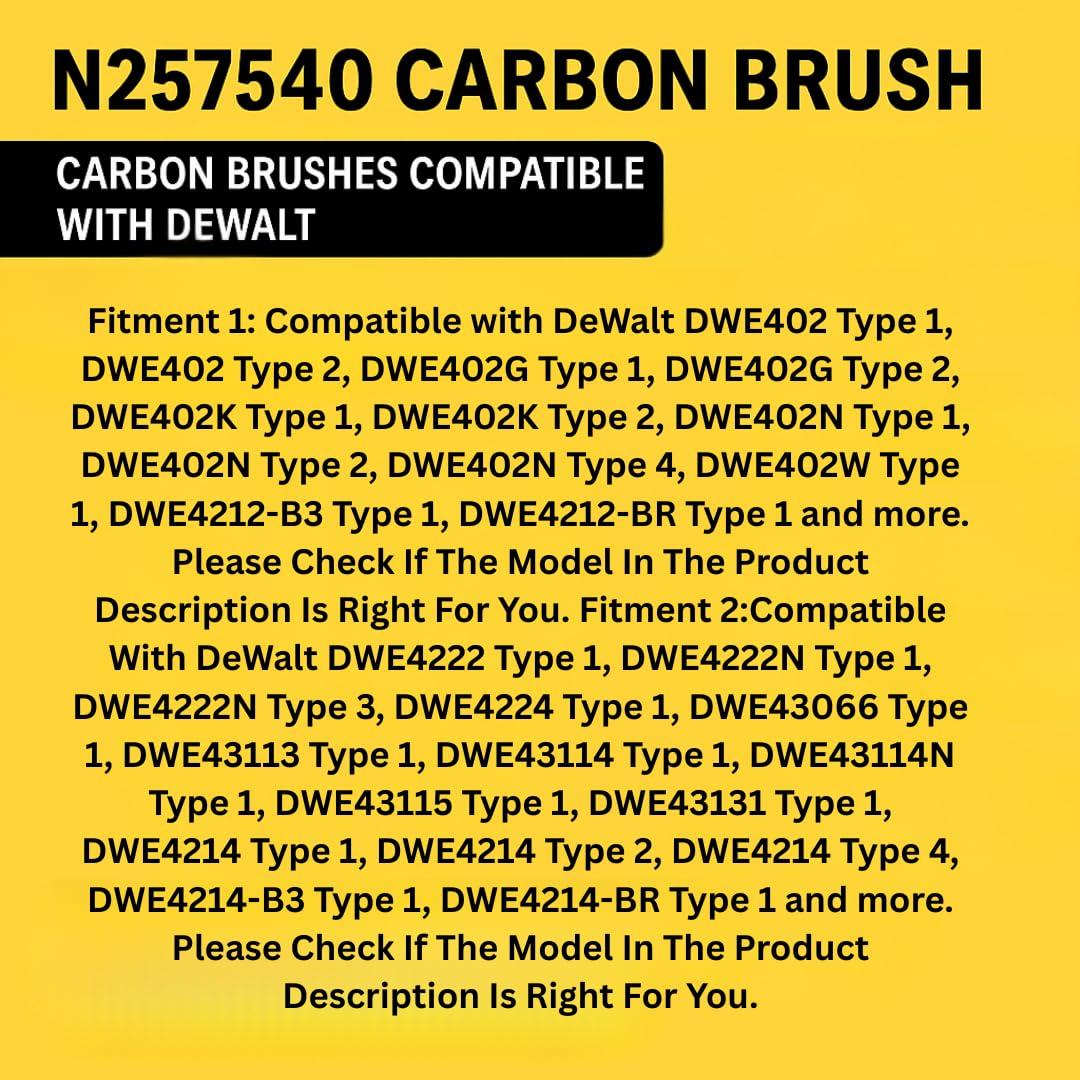 Cepillos de Carbono de Reemplazo Dewalt DWE402 - 4 Piezas
