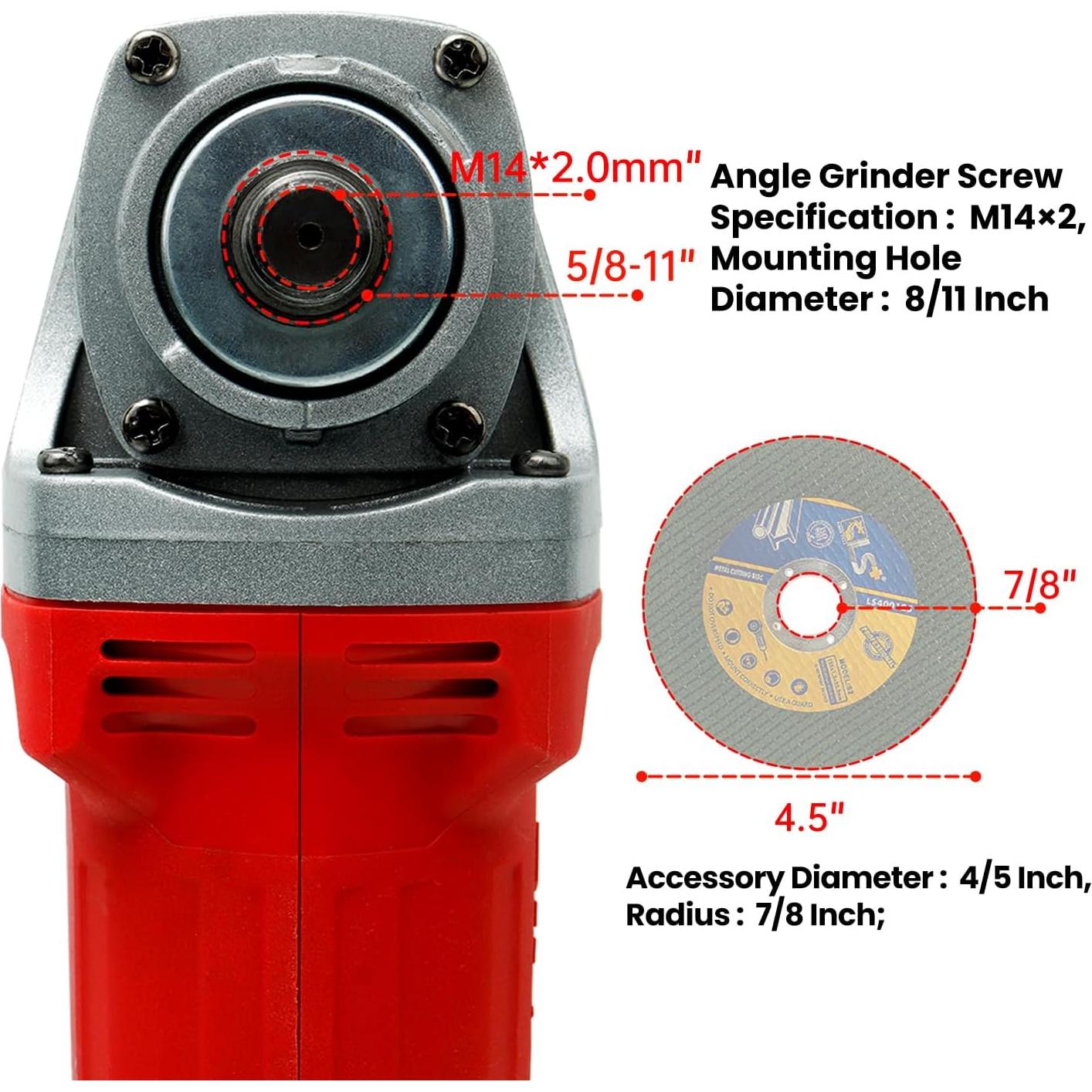 Amoladora Angular Inalámbrica DOGTOOTH 21V 3 en 1 con 2 Baterías