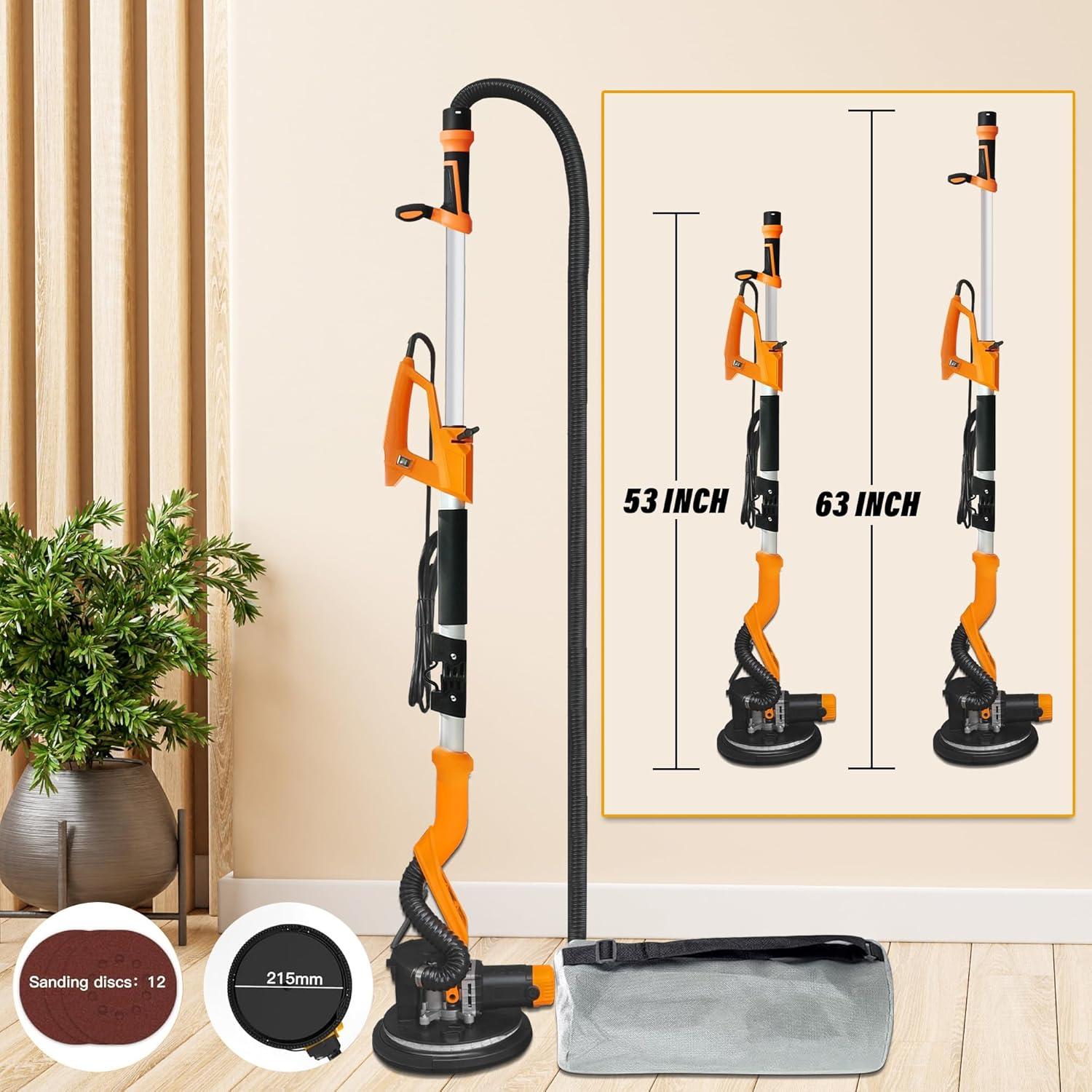 Lijadora de Yeso Eléctrica POPBULL 1050W 9 Velocidades LCD