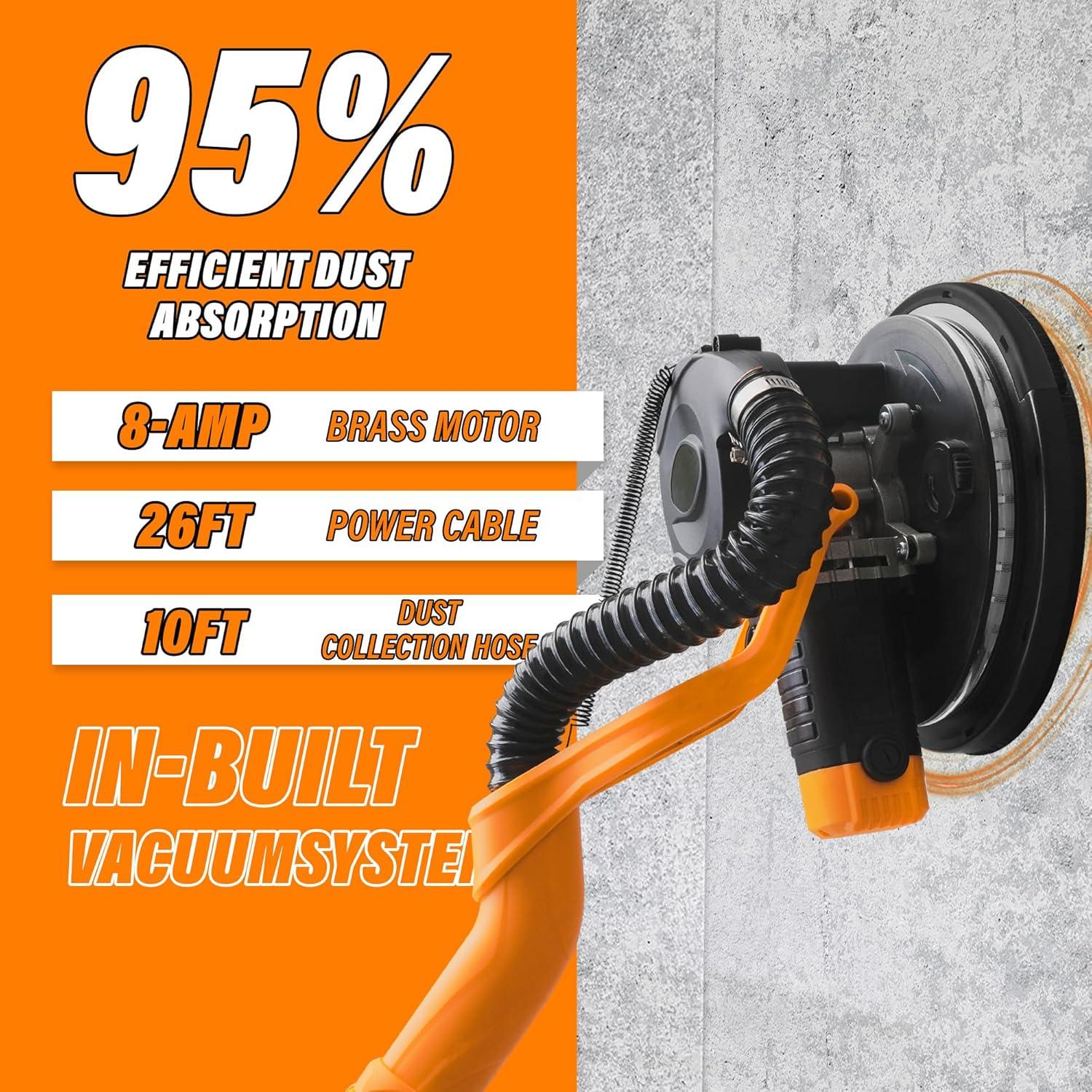 Lijadora de Yeso Eléctrica POPBULL 1050W 9 Velocidades LCD