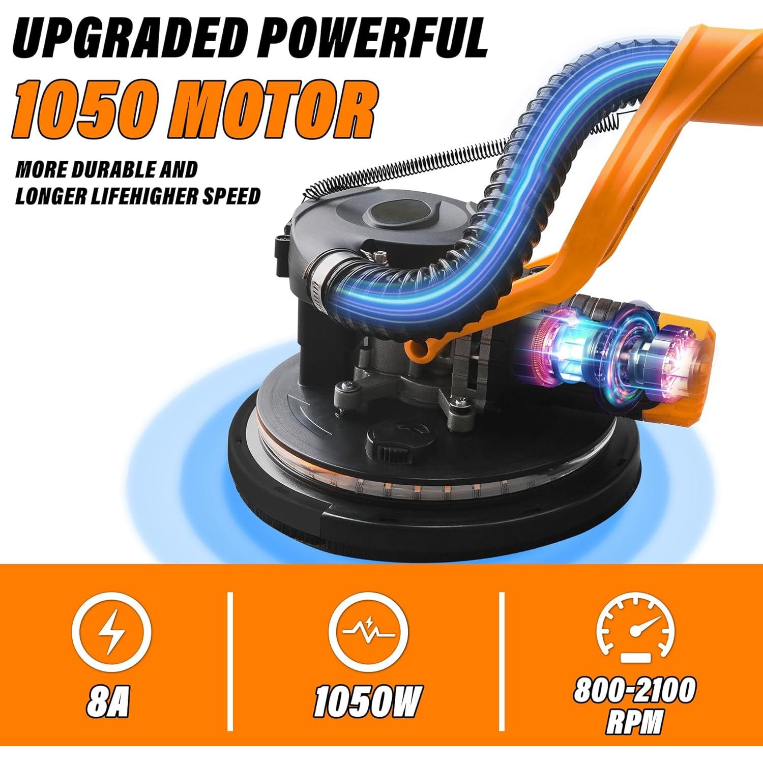 Lijadora de Yeso Eléctrica POPBULL 1050W 9 Velocidades LCD