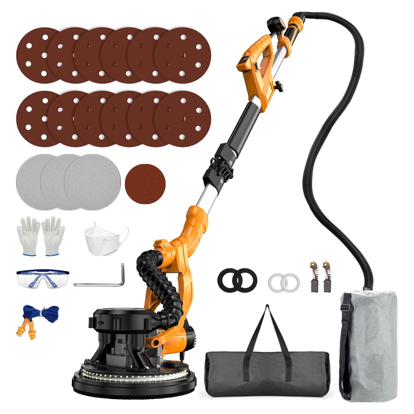 Lijadora de Drywall Borsstyne 950W 9 Velocidades con Luz LED