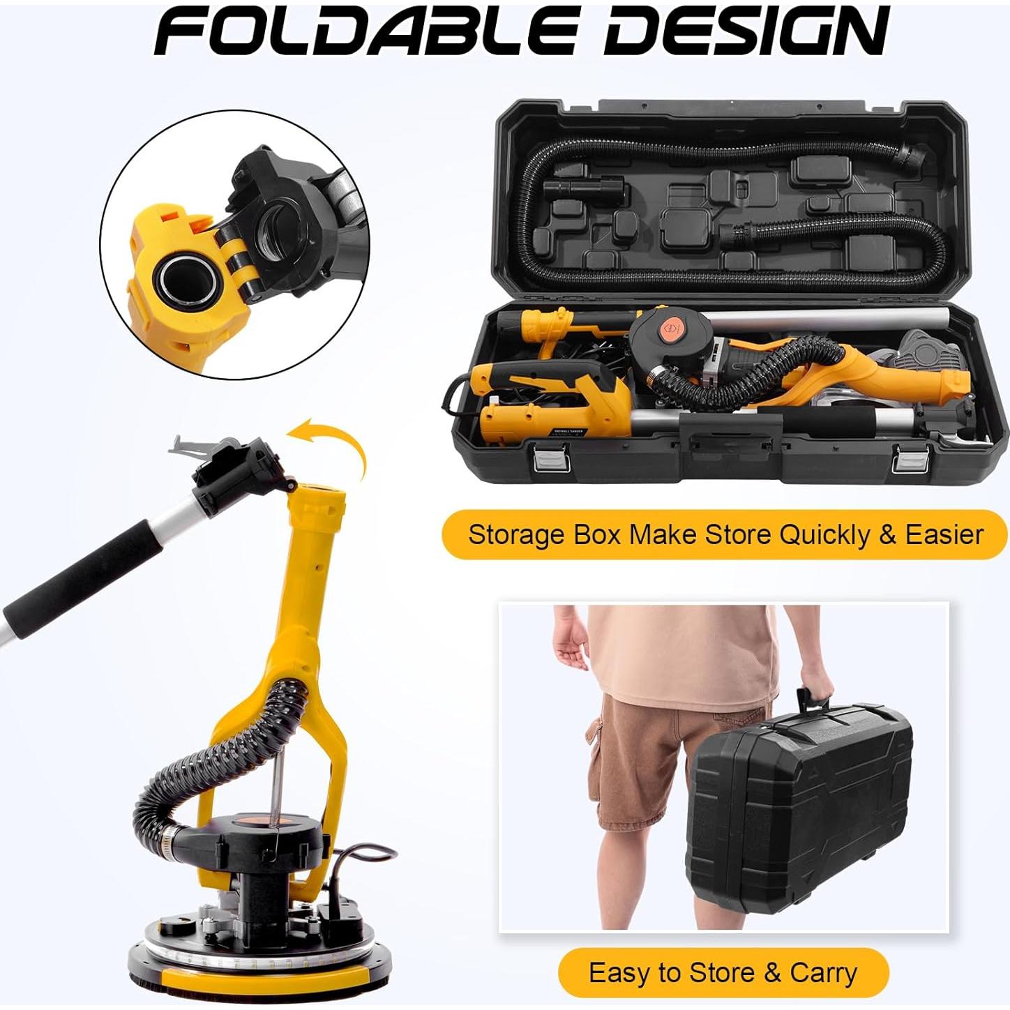 Lijadora de Drywall Gyfent 880W 7.3A 5 Velocidades LED