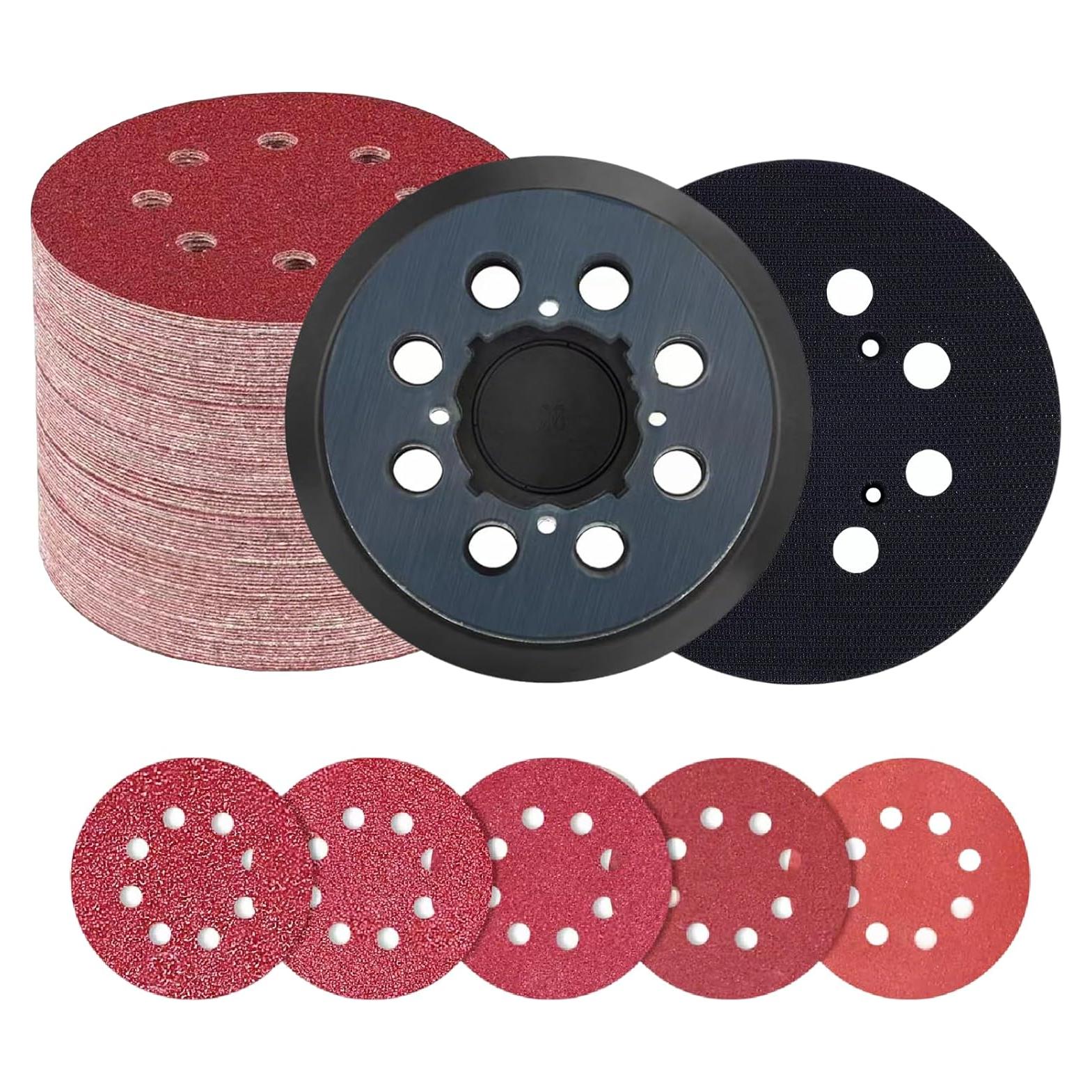 Kit de Lijado DeWalt 52 Piezas | 2 Almohadillas 5" + 50 Discos