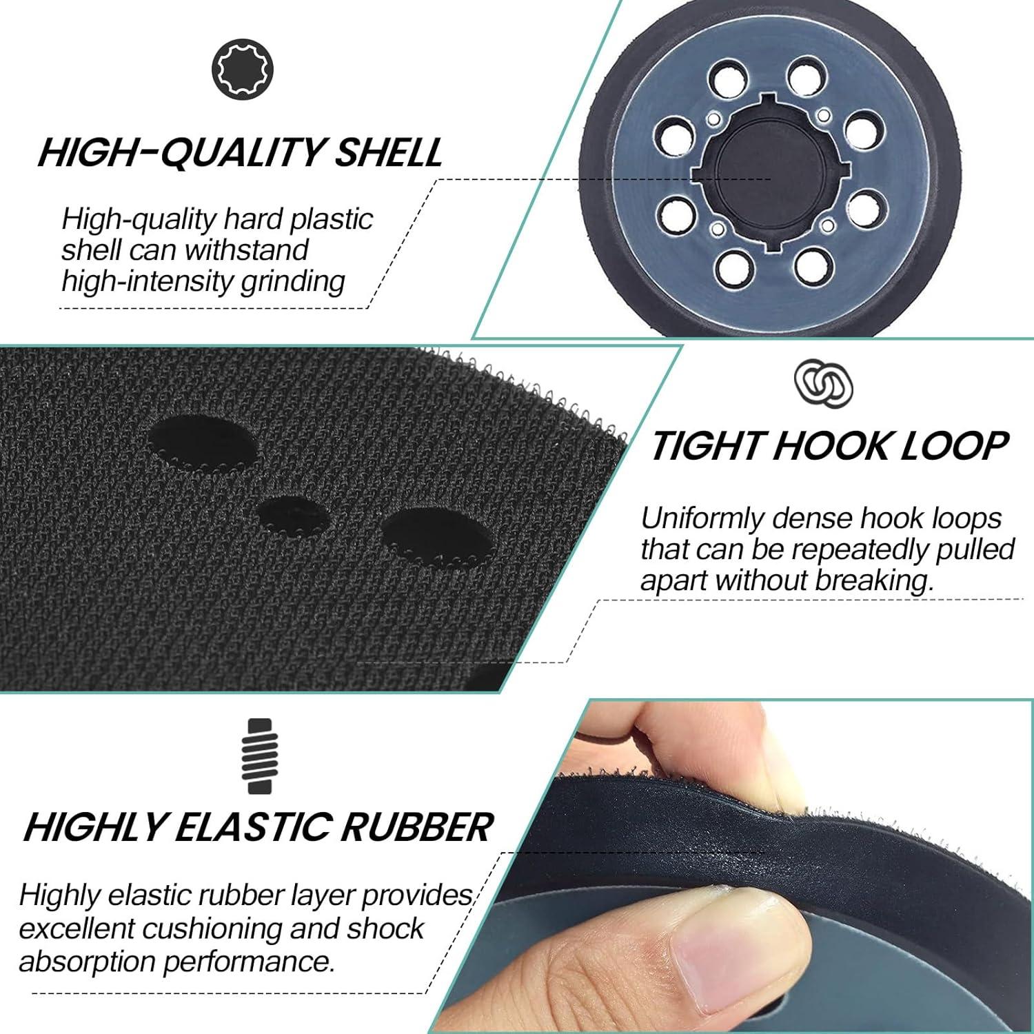 2 Almohadillas de Lijado Dewalt 12.7 cm 8 Agujeros Reemplazo