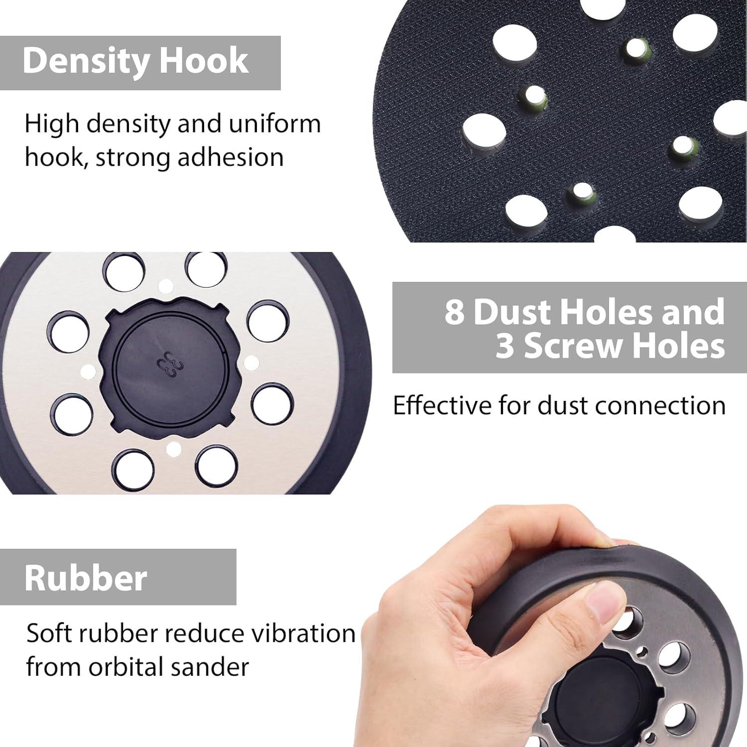 Almohadilla de Lijadora Orbital 5" DeWalt con Gancho y Bucle