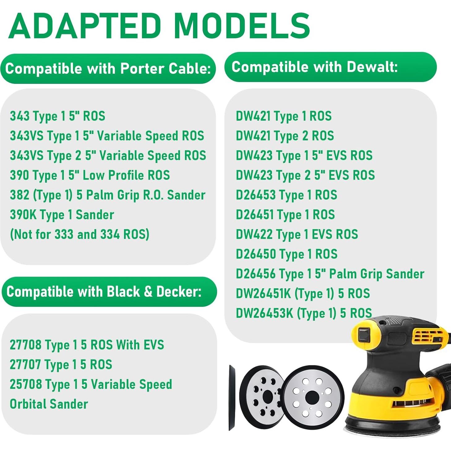 Almohadilla de Lijado 5" Klypticfit para DeWalt DW420 DW421