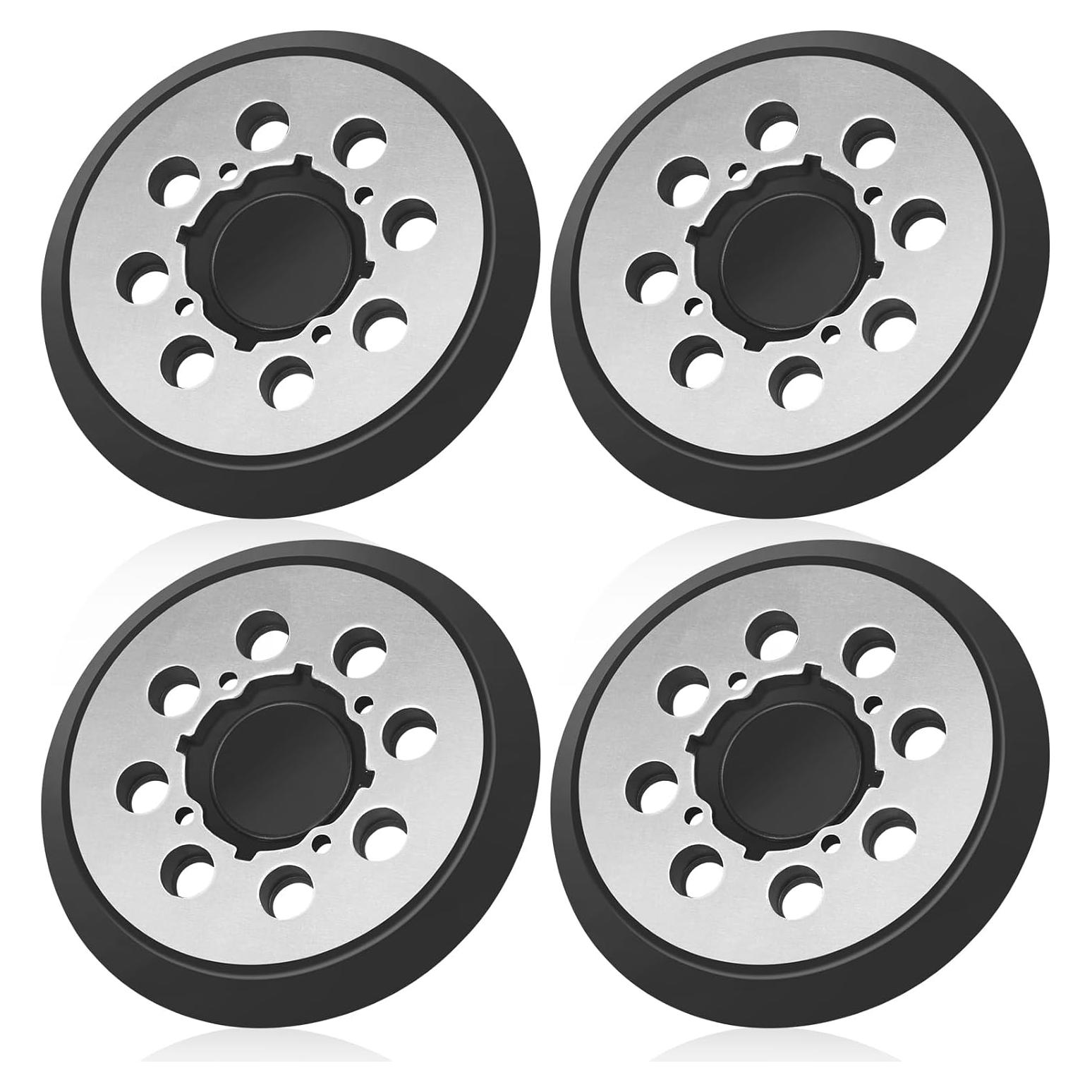 Paquete de 4 almohadillas de lijadora orbital Fibvaxm 5" 8 agujeros