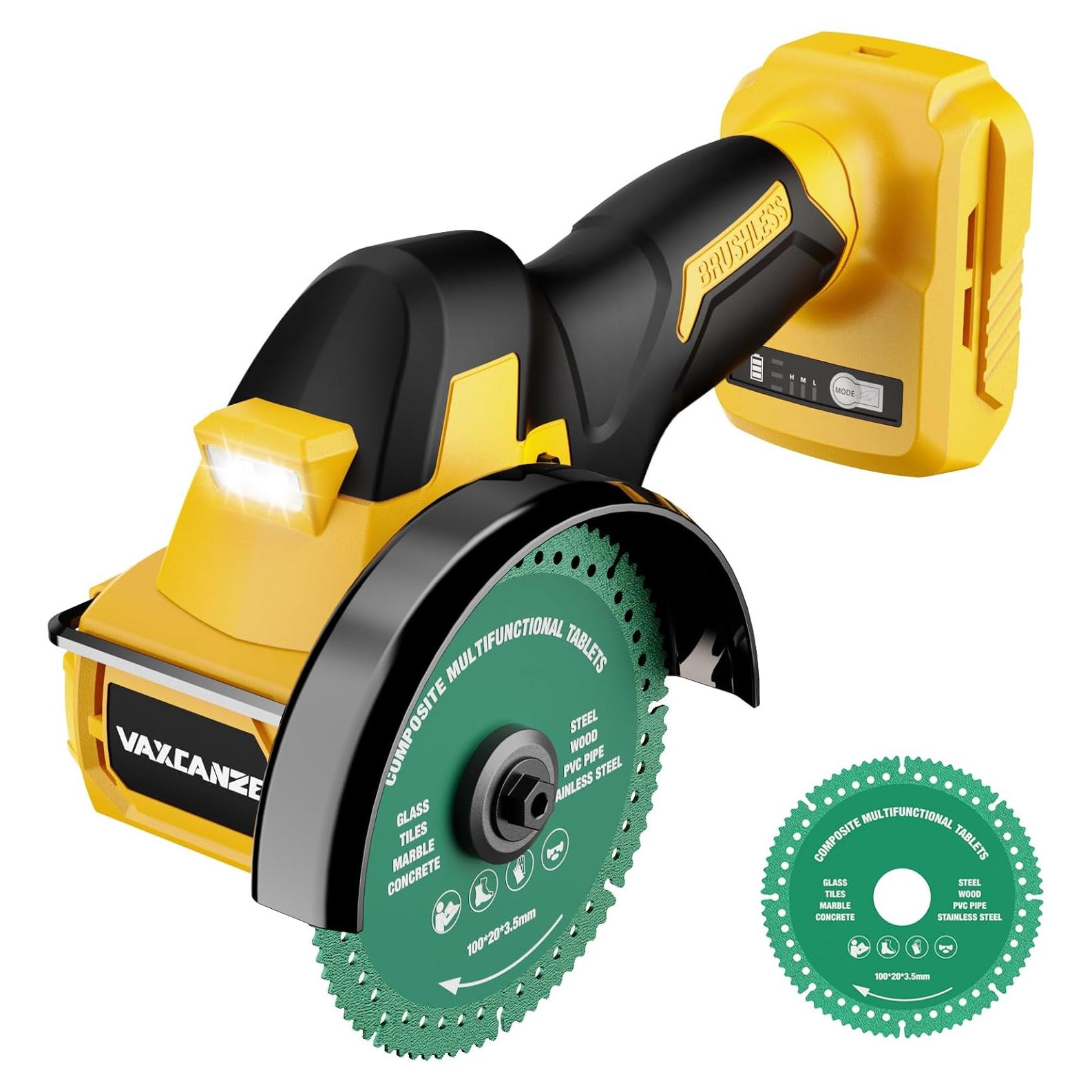 Mini Sierra Circular Inalámbrica VAXCANZE 20V 18000 RPM 4"