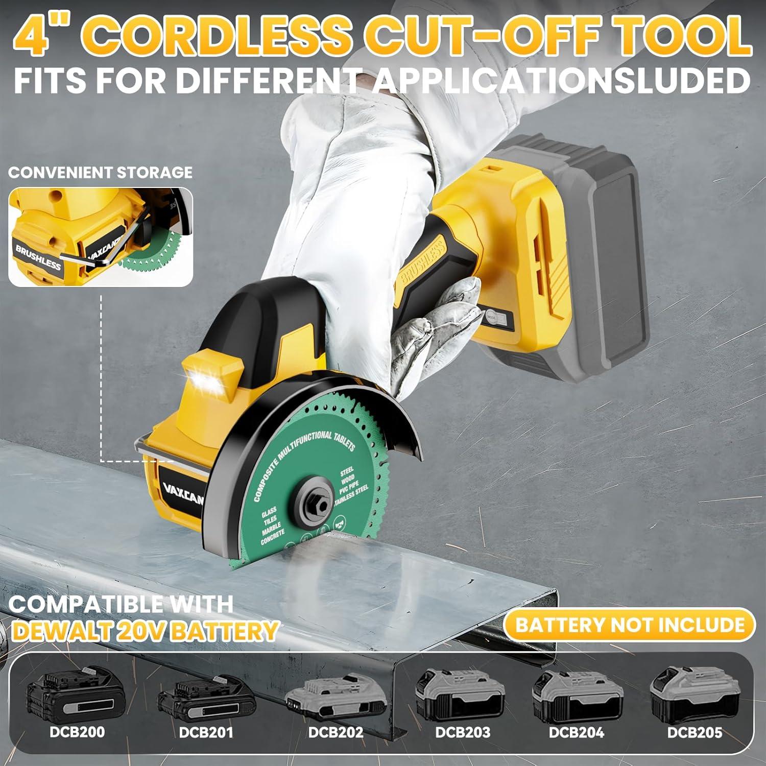 Mini Sierra Circular Inalámbrica VAXCANZE 20V 18000 RPM 4"