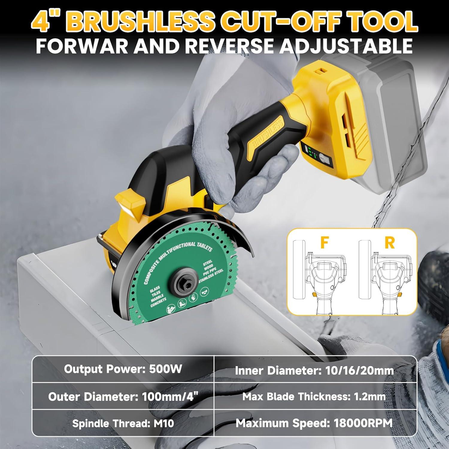 Mini Sierra Circular Inalámbrica VAXCANZE 20V 18000 RPM 4"