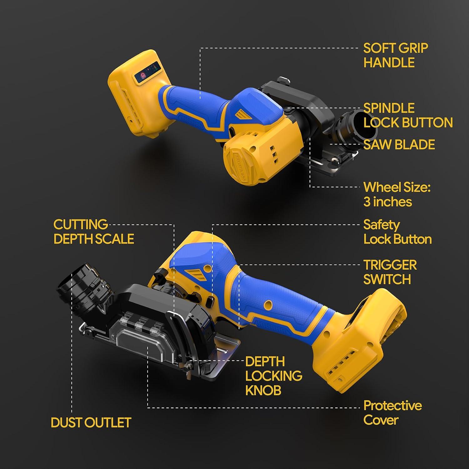 Sierra Circular Mini Inalámbrica Funnywhale 3" 19000RPM