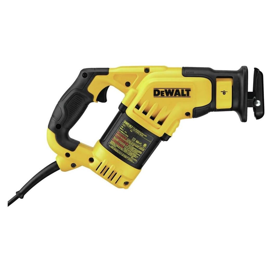 Sierra Recíproca Compacta DEWALT DWE357 10A 36.83cm Amarillo