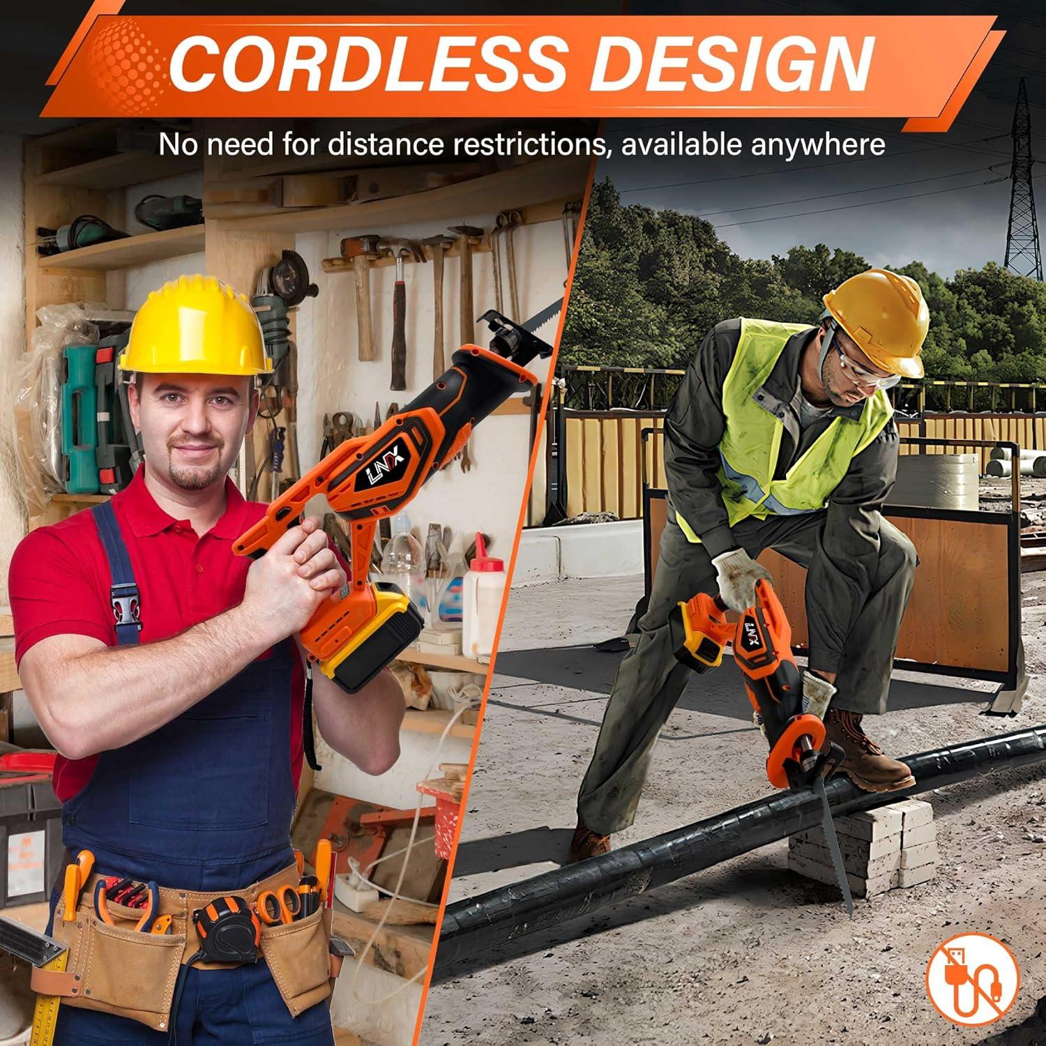 Sierra Recíproca Inalámbrica DEWALT 20V MAX, 4 Cuchillas