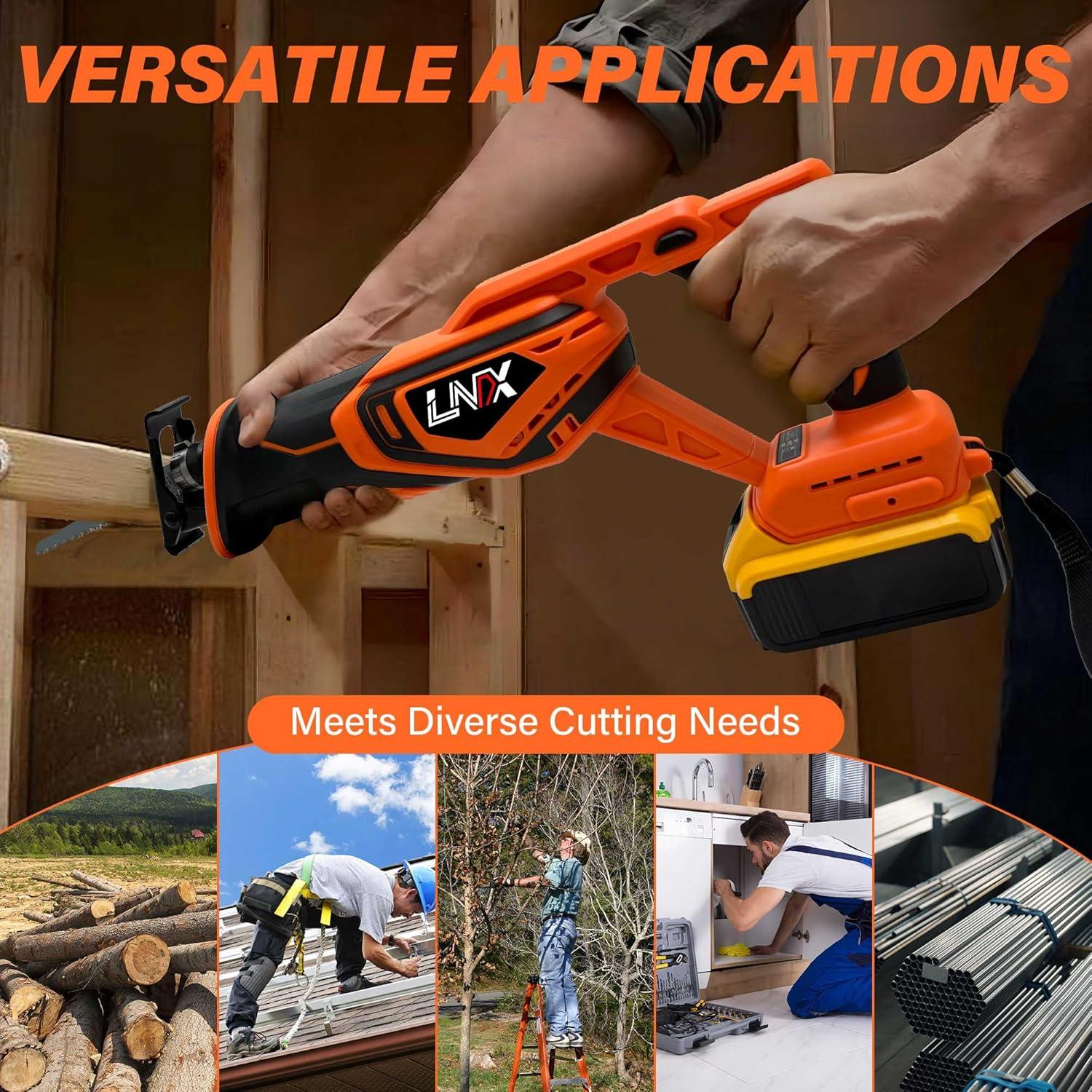 Sierra Recíproca Inalámbrica DEWALT 20V MAX, 4 Cuchillas