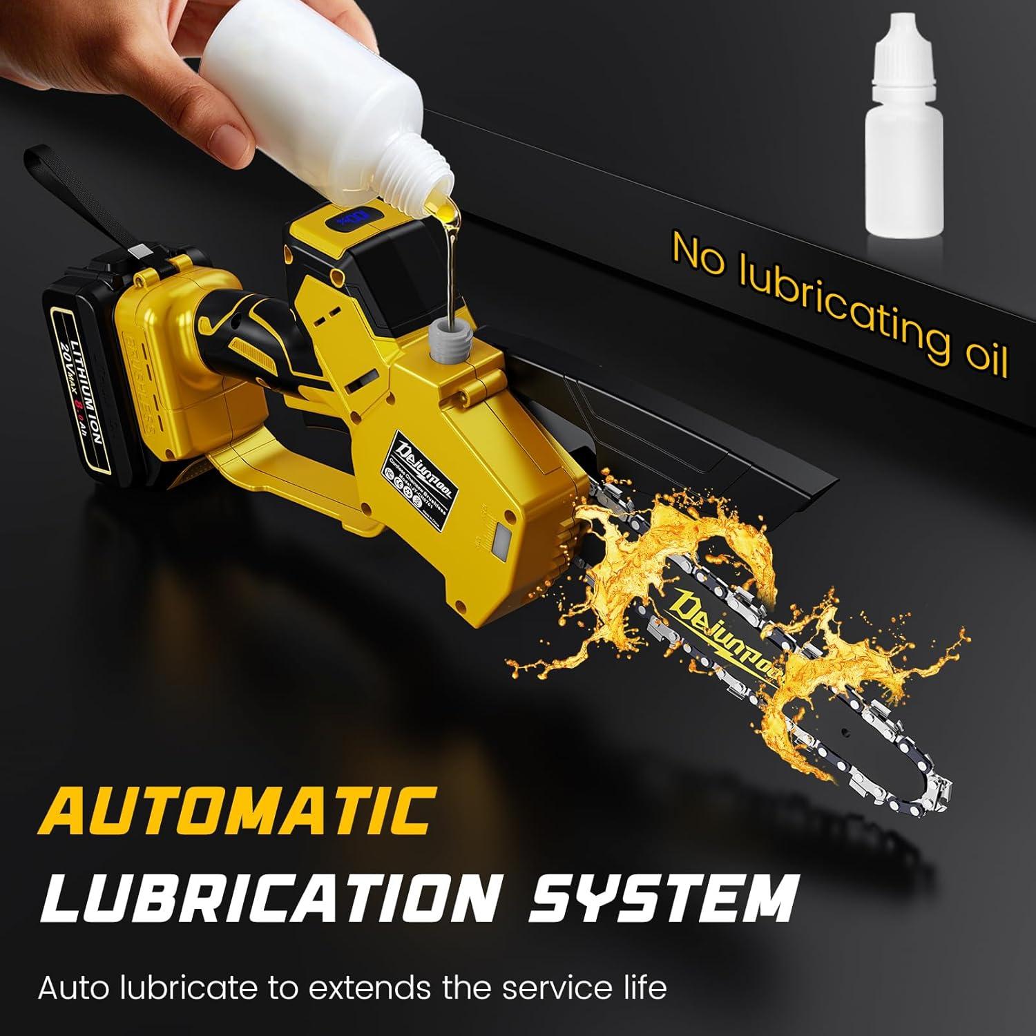 Sierra de Cadena Inalámbrica DEJUNPIOOL 1200W 6+8 Pulgadas