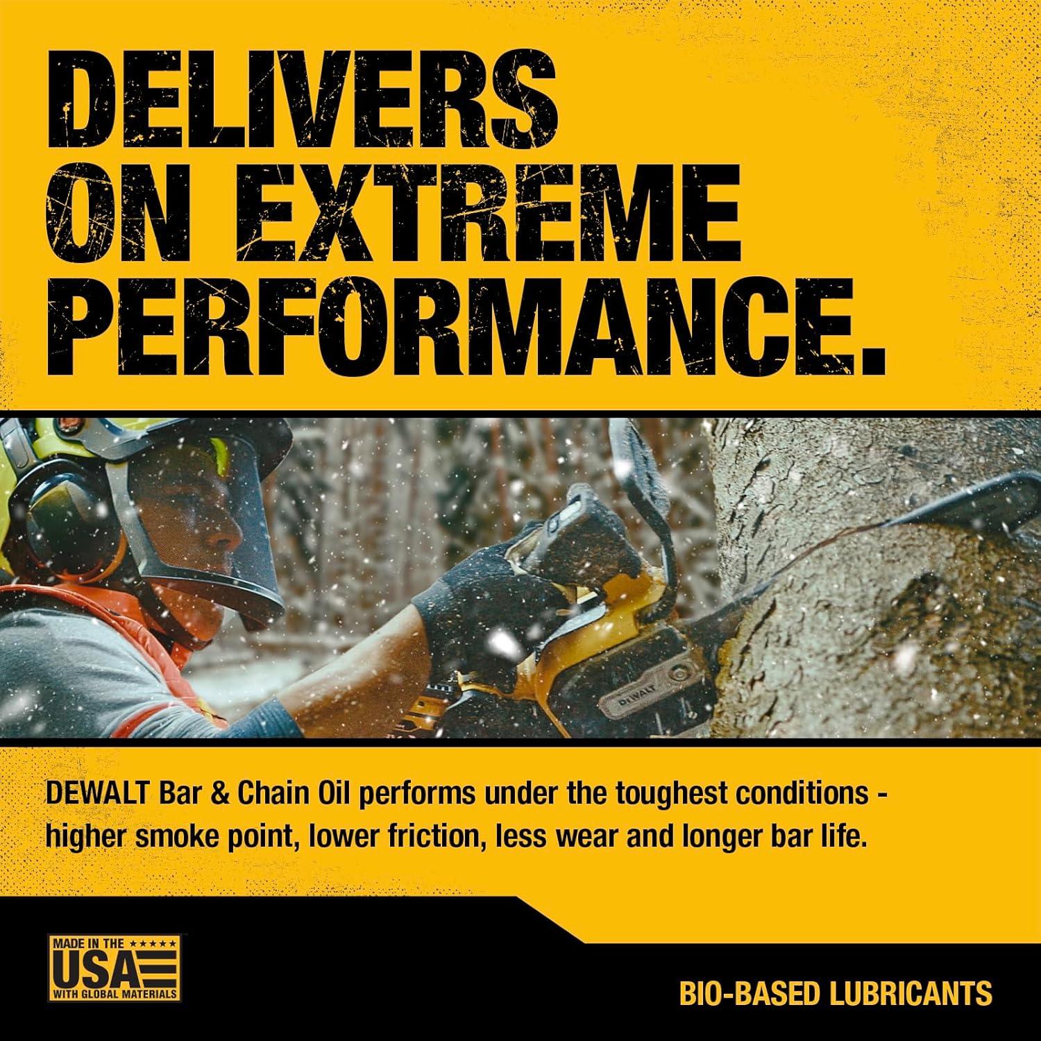 Aceite Biodegradable DEWALT 473 ml para Motosierra Ecológico