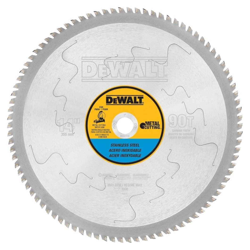 Hoja de Sierra DeWalt DW7749 35.56 cm 90 Dientes Acero Inoxidable