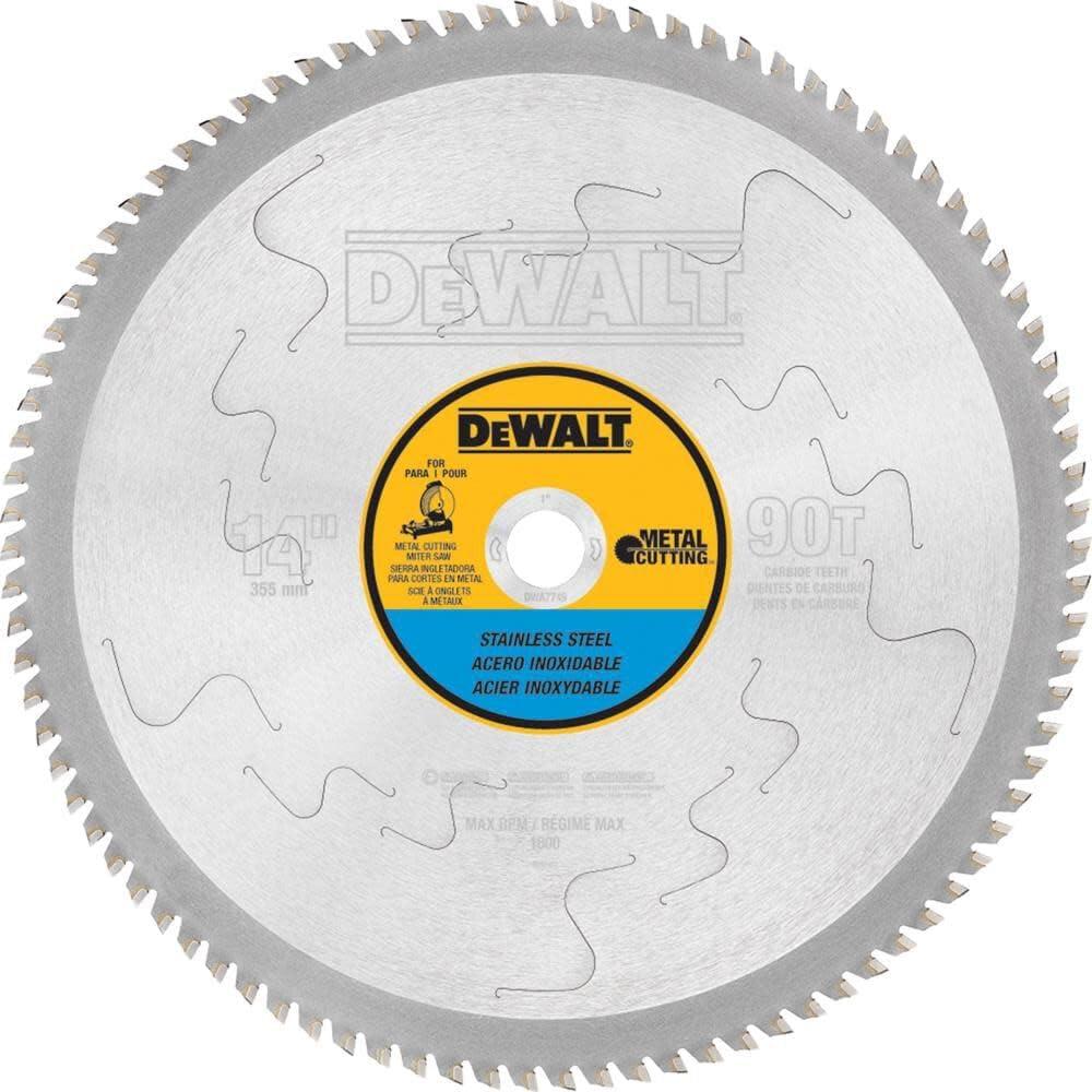Hoja de Sierra DeWalt DW7749 35.56 cm 90 Dientes Acero Inoxidable