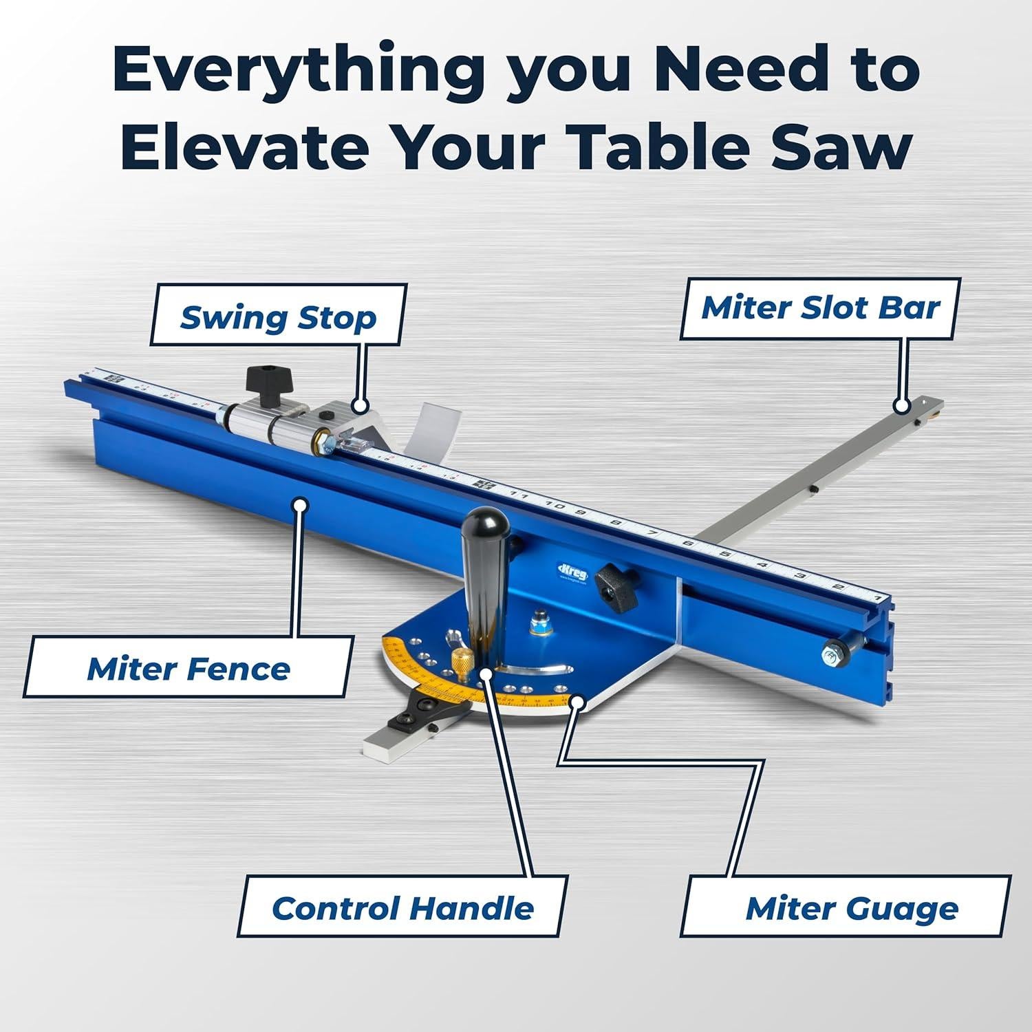 Medidor de Inglete Kreg KMS7102 - Precisión y Ajustes Rápidos