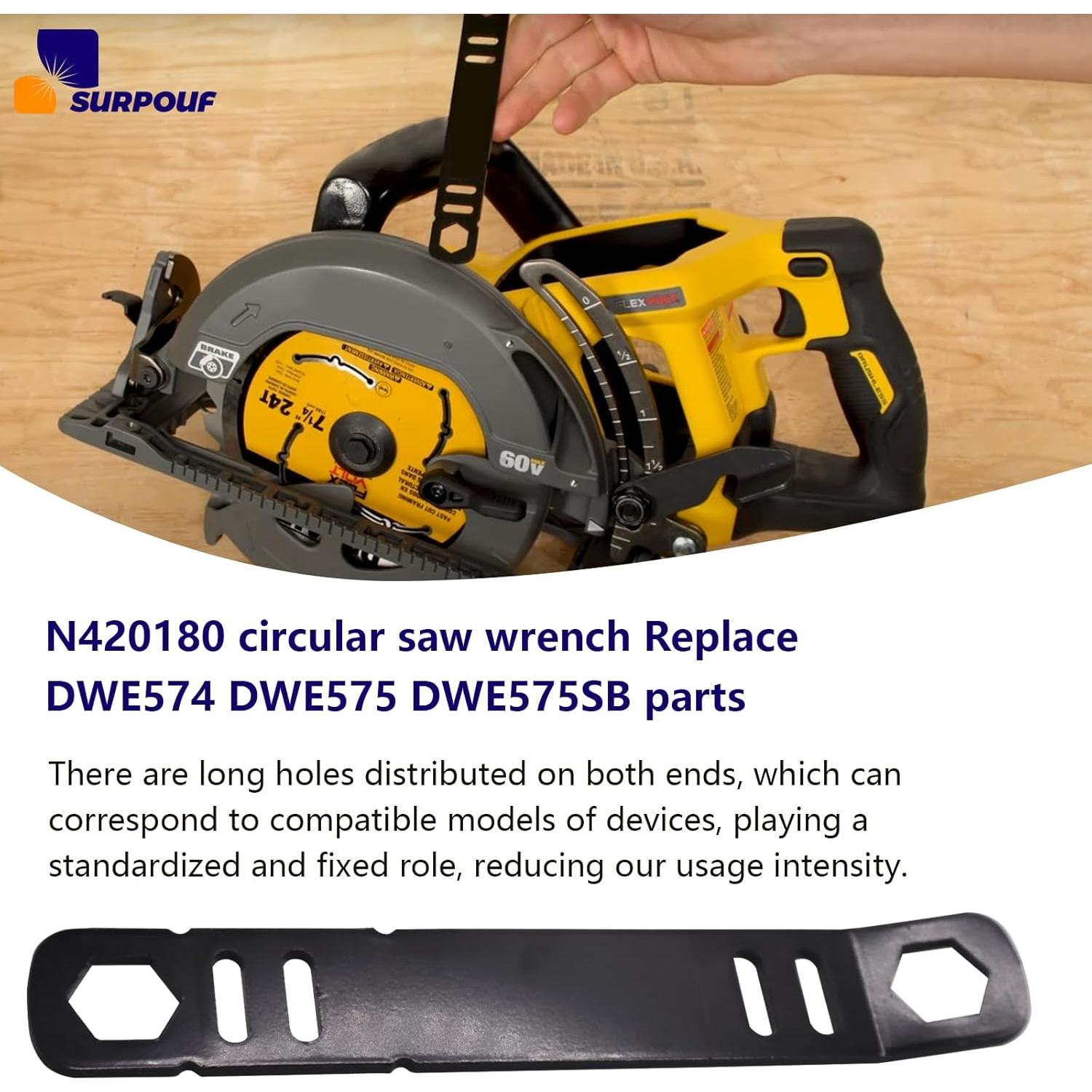 Llave de sierra circular SURPOUF N420180 60V 14cm Hexagonal