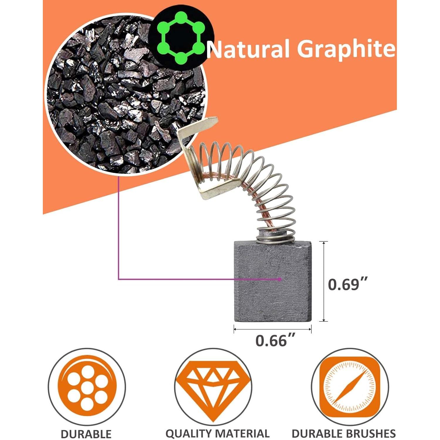 Reemplazo Cepillos de Carbono Gysxrda 614367-00 Paquete de 4