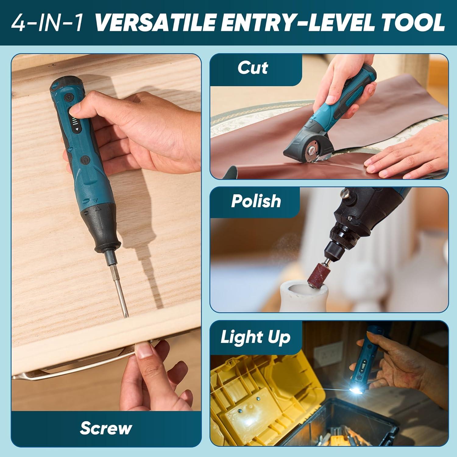 Kit de Herramientas Saker 65-en-1 4V Destornillador Eléctrico