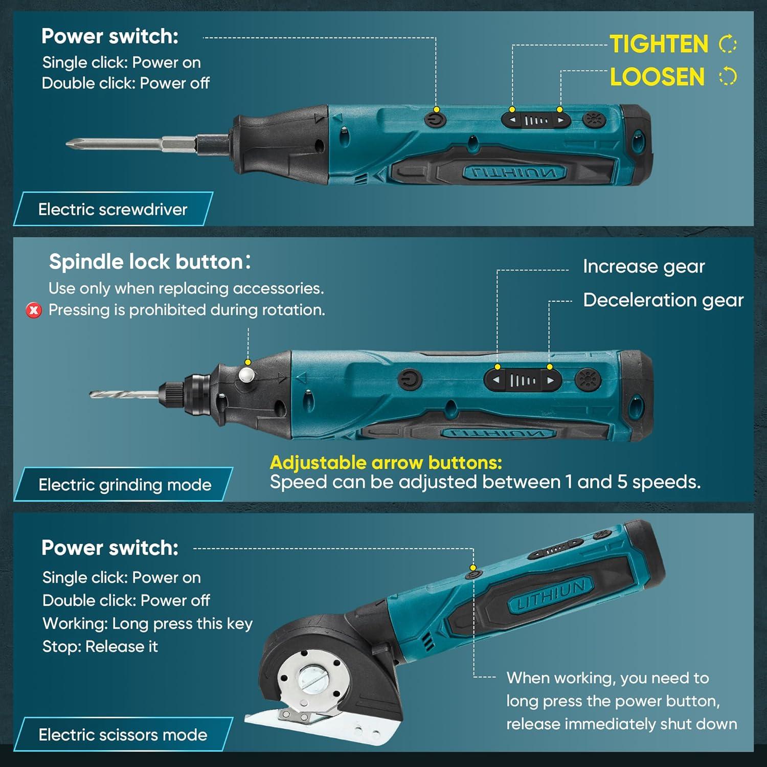 Kit de Herramientas Saker 65-en-1 4V Destornillador Eléctrico