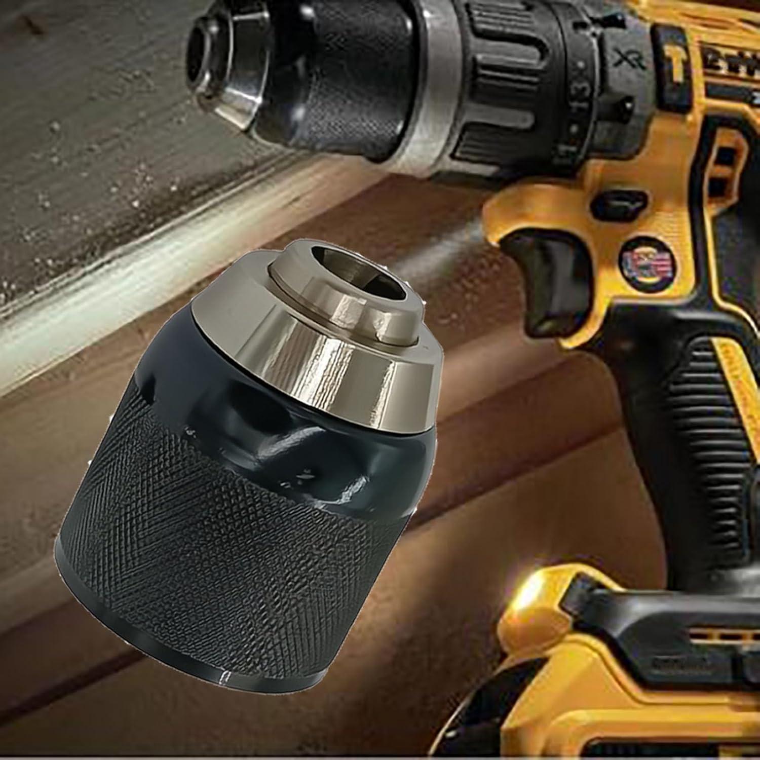 N196034 N442696 N161775 Chuck Keyless Replace for DeWALT DCD797 DCD792 DCD791 DCD790 DC988K DCD795 DC984KN DCD796 with N092854 1/4"-28 Left Hand Chuck Screw Cordless Compact 1/2-Inch (13mm) Drill