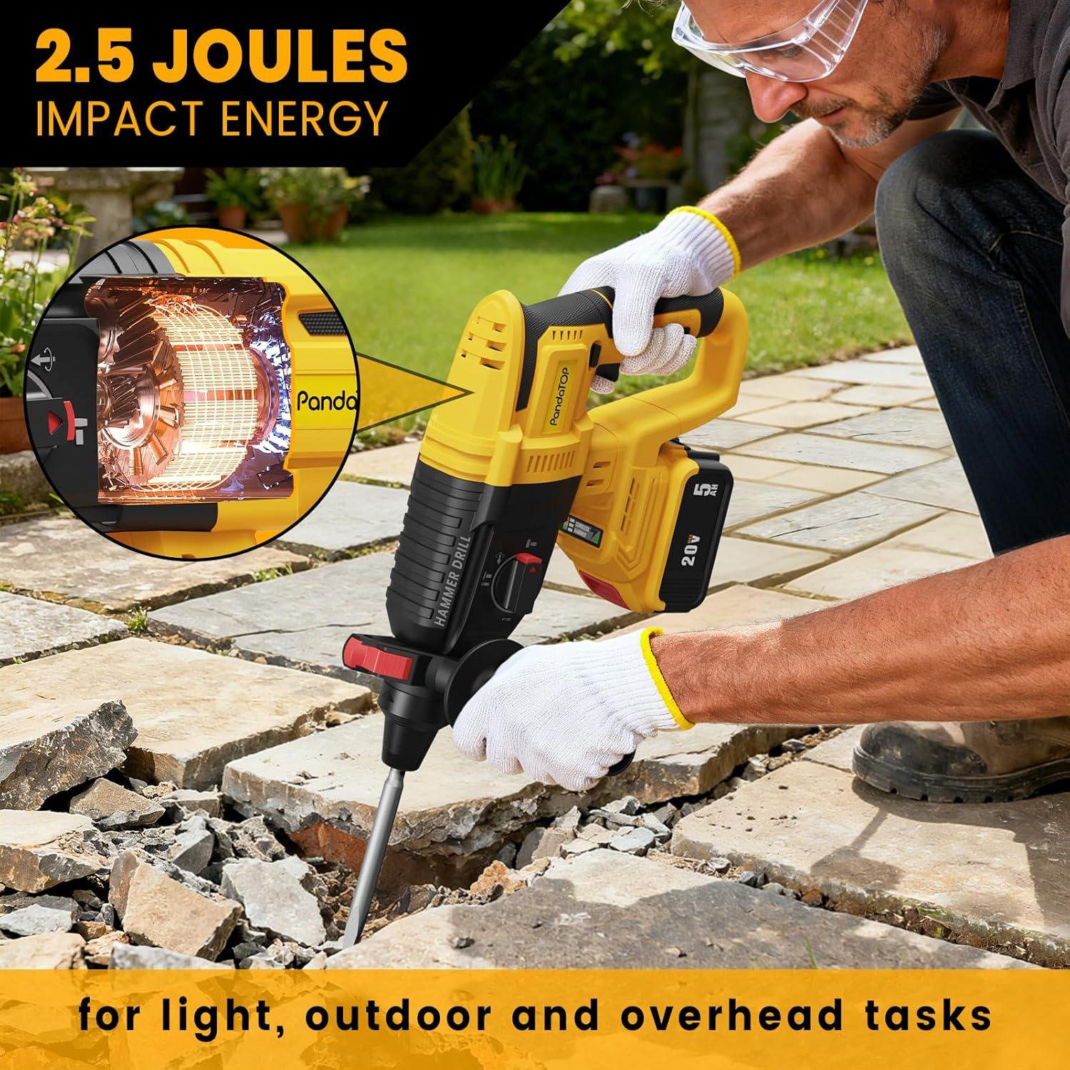 Rotomartillo Inalámbrico Dewalt 20V Sin Escobillas 4 Funciones