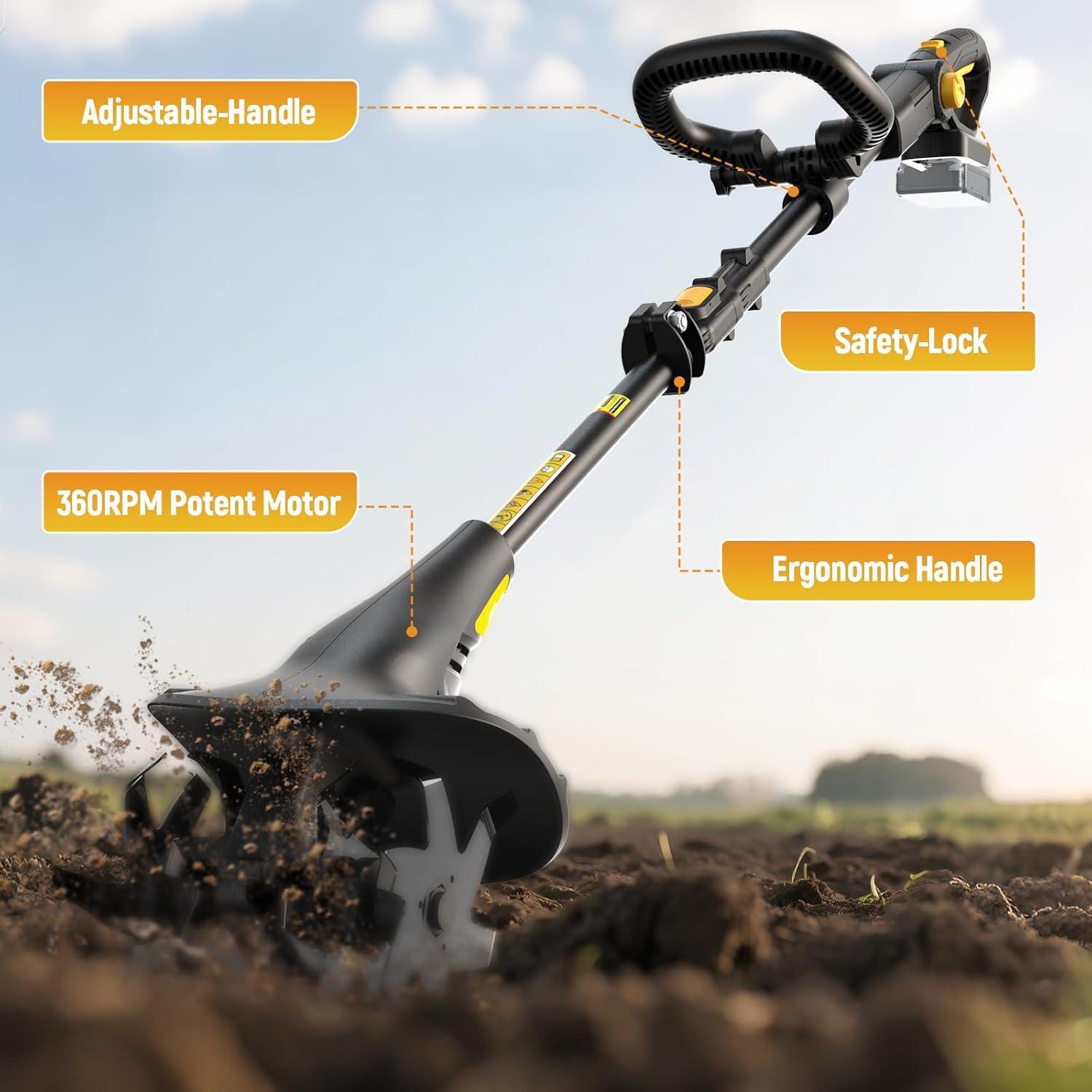 Cultivador Eléctrico Inalámbrico Ohyes 360RPM 19.81cm