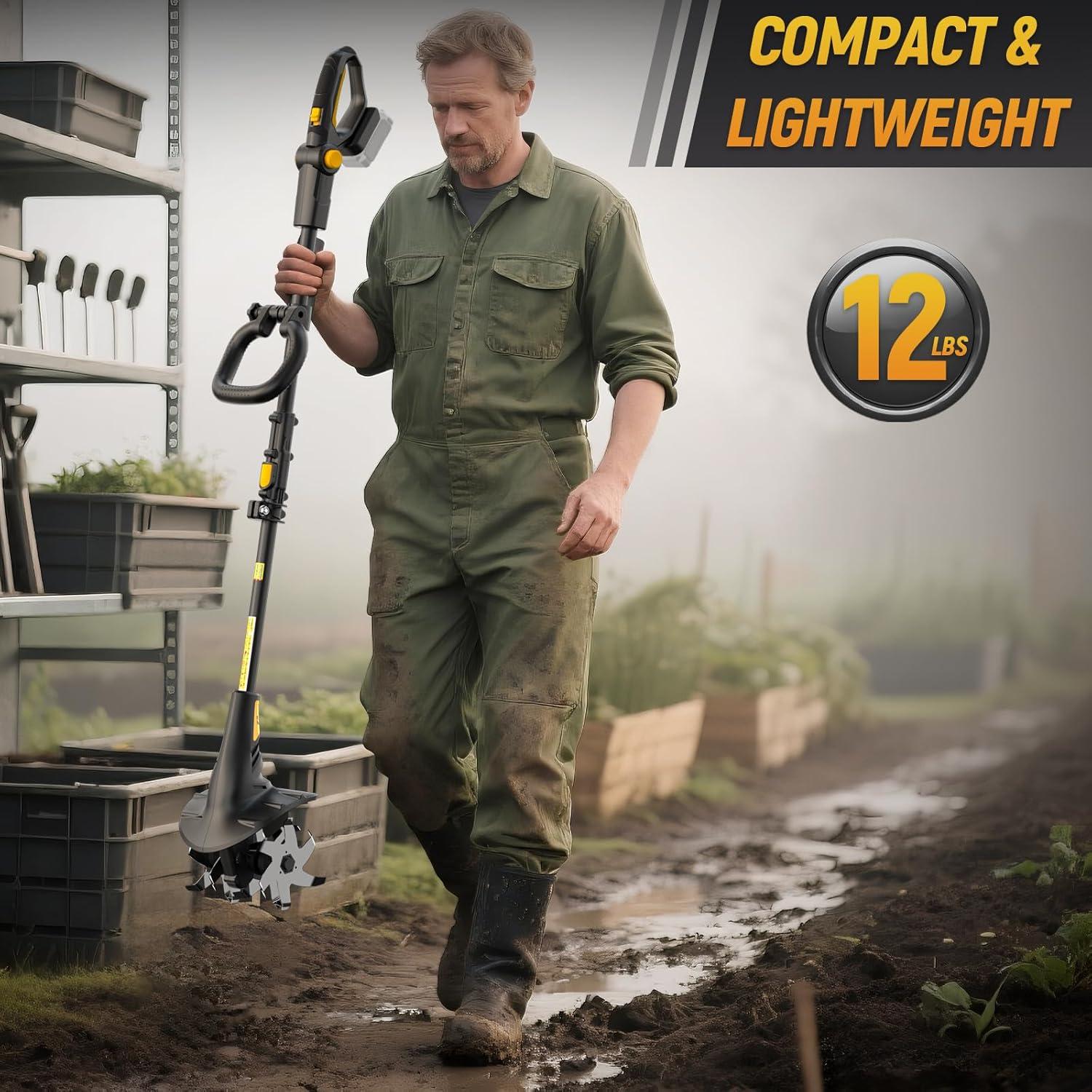 Cultivador Eléctrico Inalámbrico Ohyes 360RPM 19.81cm